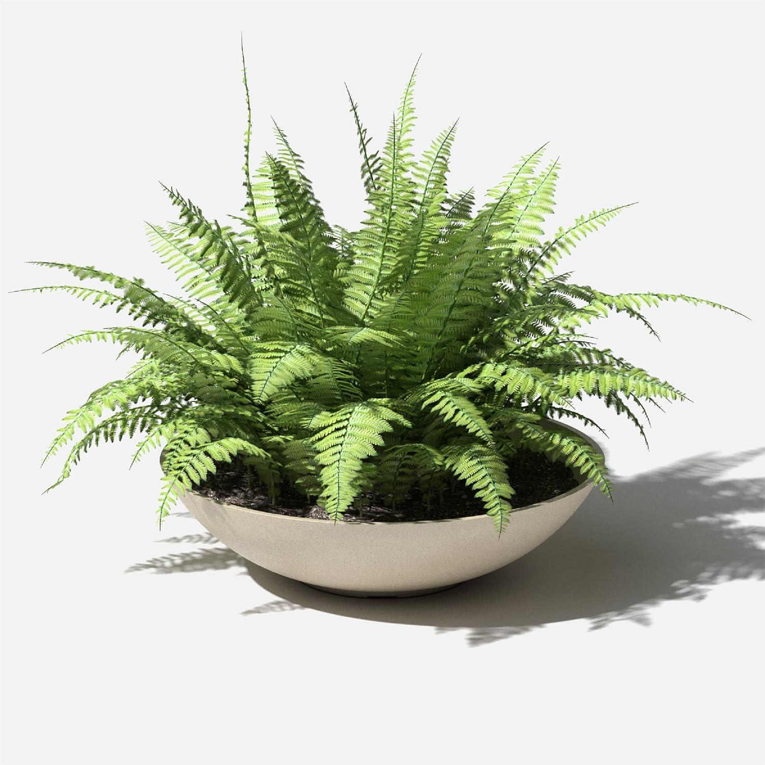 Veradek Mason Series Lane Bowl 24" Plastic-Stone Planter - Sand