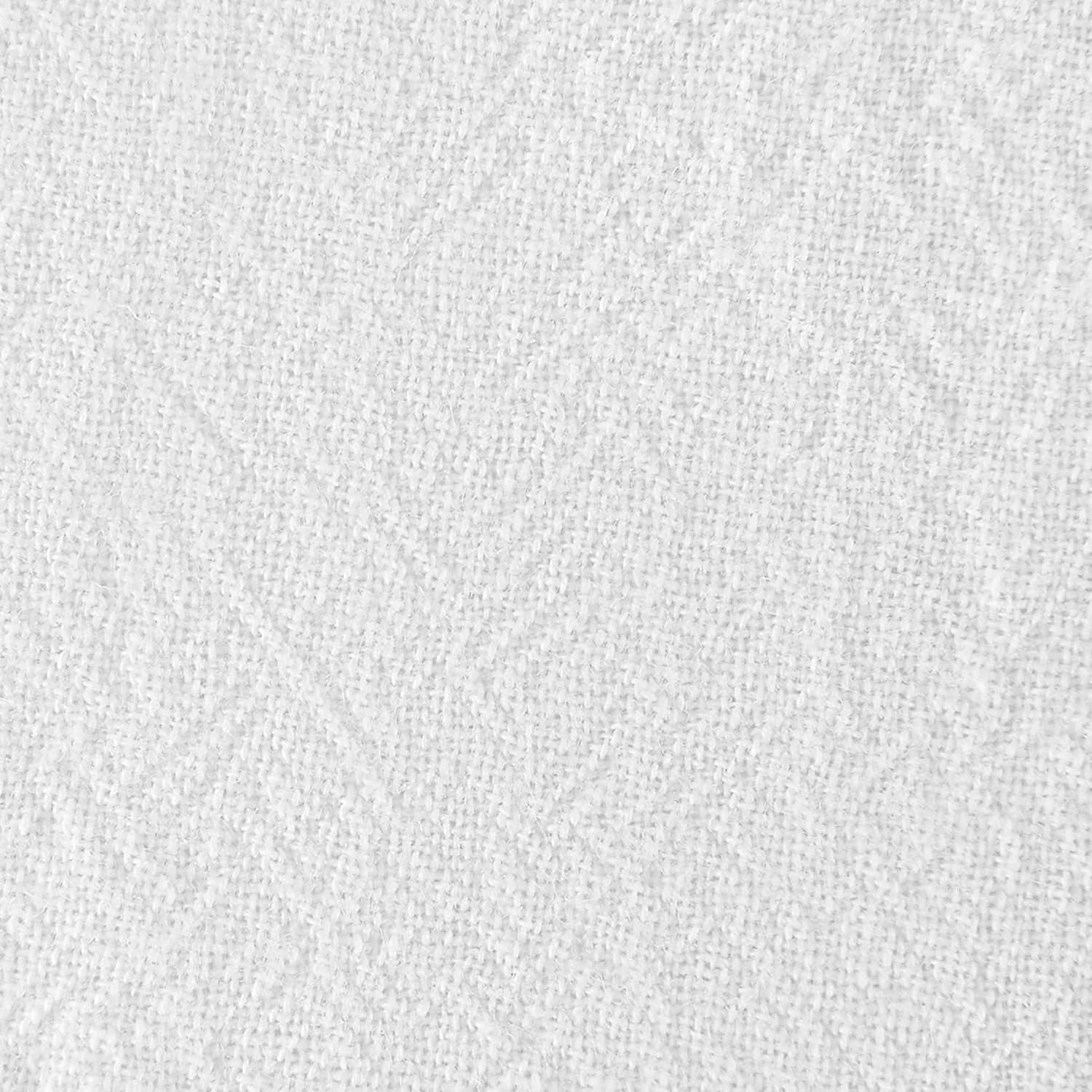 52"X63" Archaeo Light Filtering Washed Cotton Twist Tab Curtain Panel White: Modern Window Treatment, Machine Washable