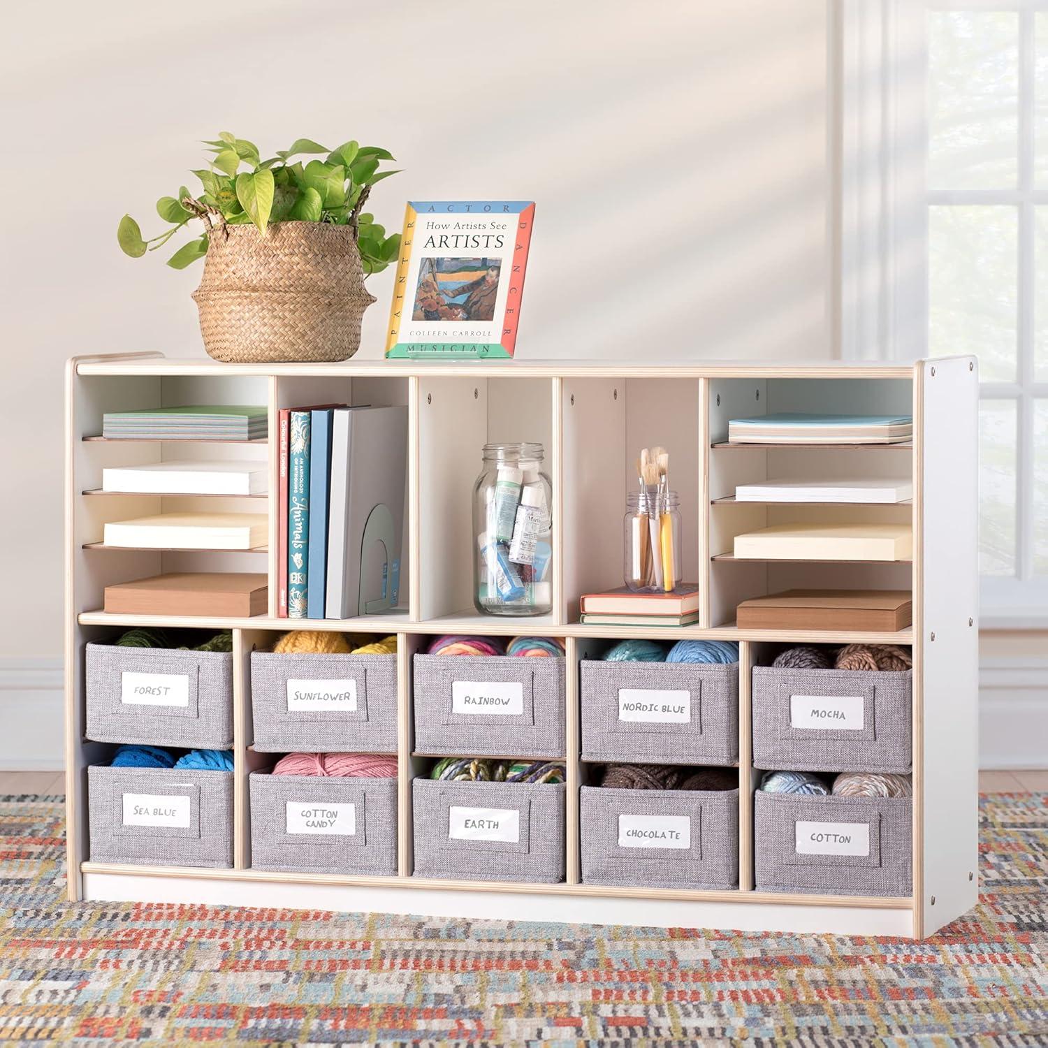 Guidecraft EdQ Essentials Shelves & 10 Bin Storage Unit