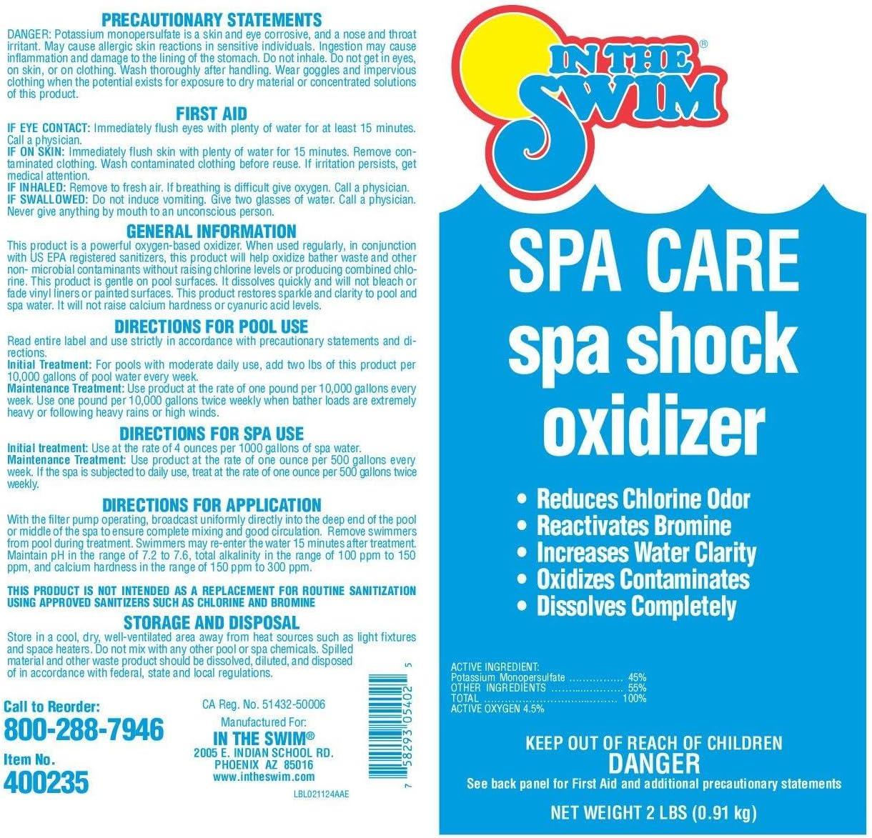 In The Swim Spa Care Spa Shock Oxidizer - Spa chemicals for spa sanitation F124002024AE