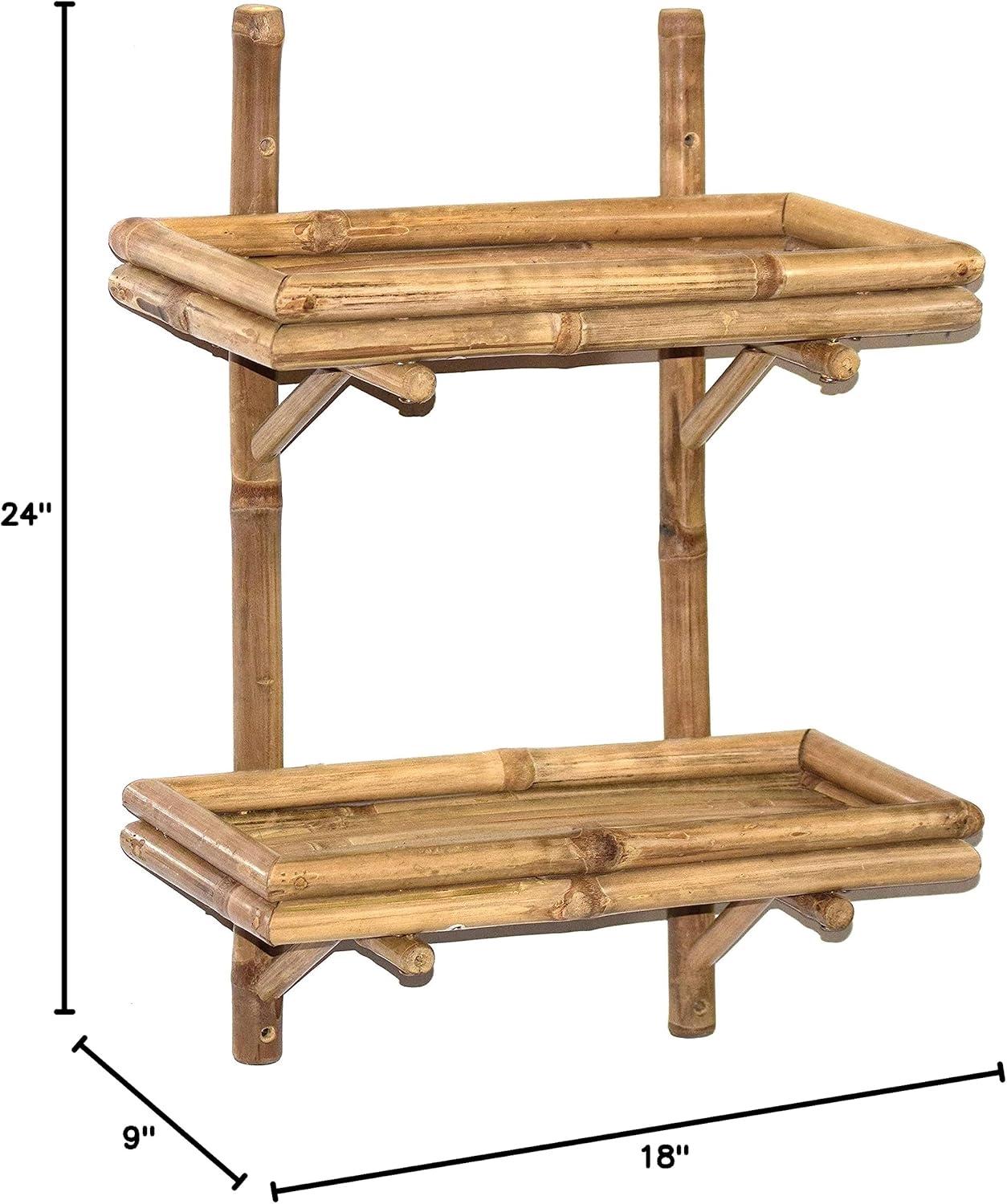 Bamboo54 Double Bamboo Wall Shelf