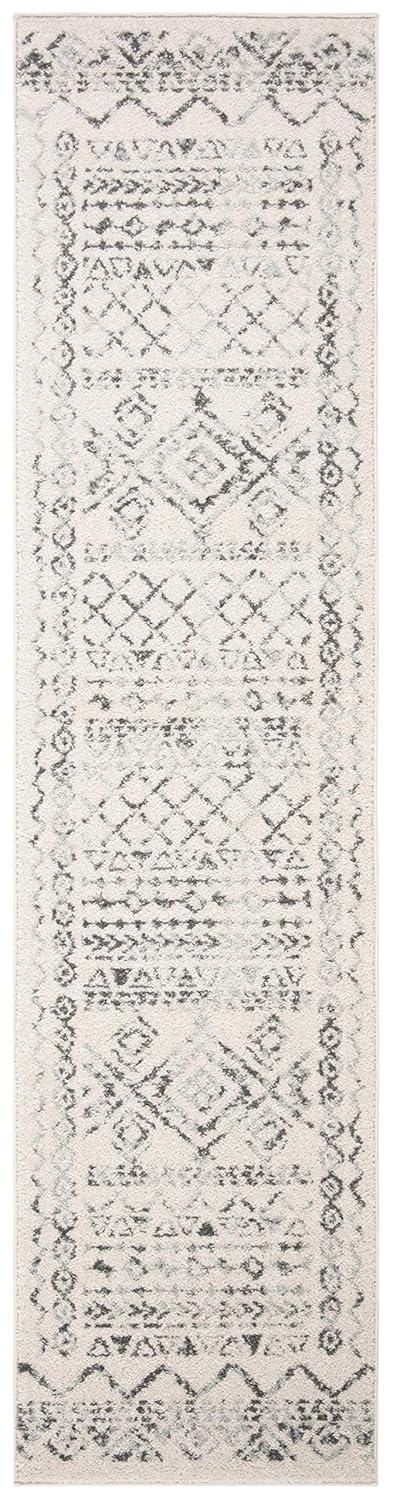 SAFAVIEH Tulum Ronald Distressed Runner Rug, Ivory/Grey, 2' x 11'