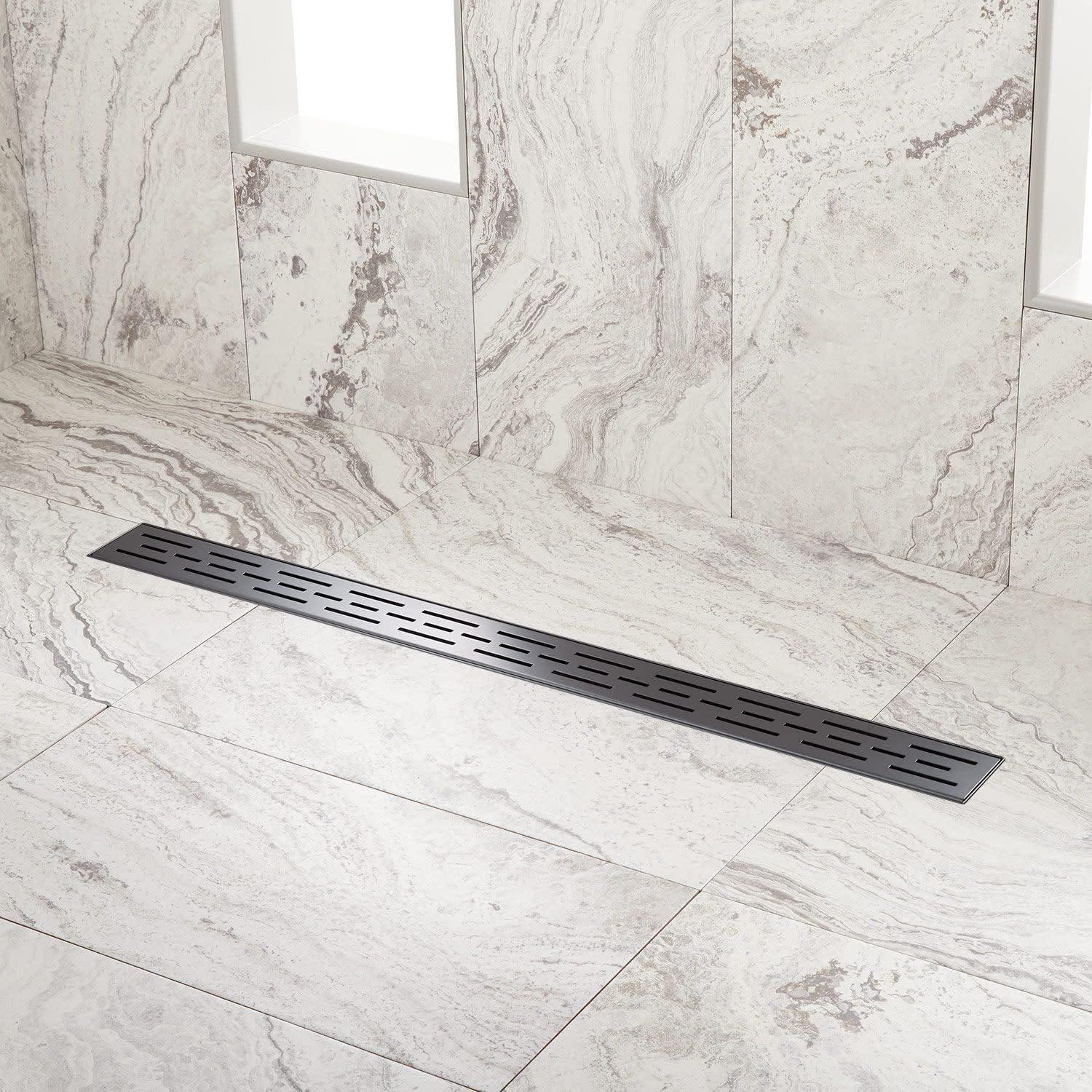 Effendi Matte Black 32" Stainless Steel Linear Shower Drain