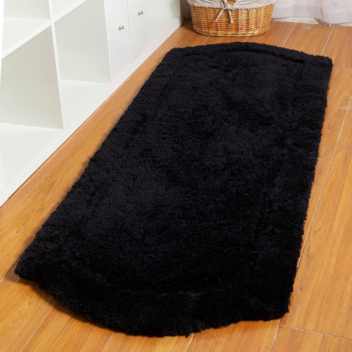 Chesapeake Paradise 3pc Memory Foam Black Bath Rug Set (22"x60" & 21"x34" & 17"x24")