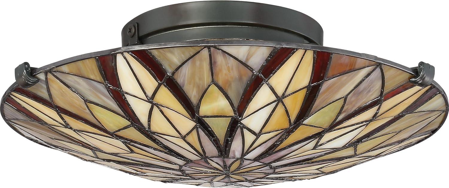 Quoizel Tfvy140 Victory 2 Light 17" Wide Flush Mount Ceiling Fixture - Bronze