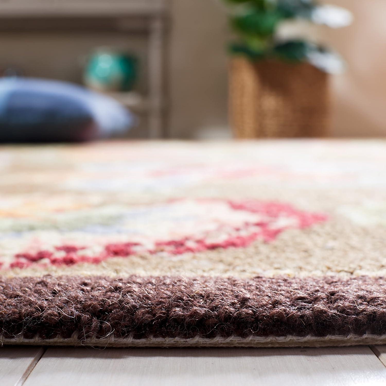 SAFAVIEH Chelsea Hayleigh Floral Wool Area Rug, Ivory, 2'6" x 4'