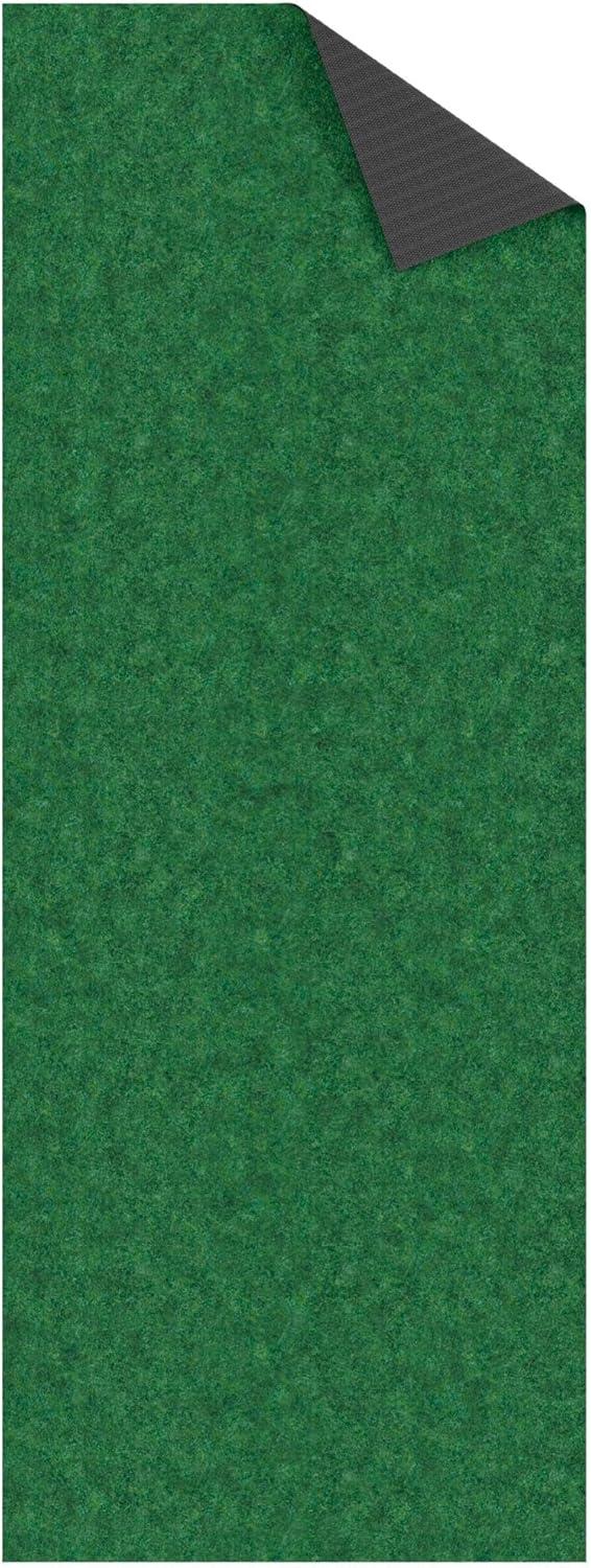 Green Synthetic Non-Slip Indoor/Outdoor Runner Rug