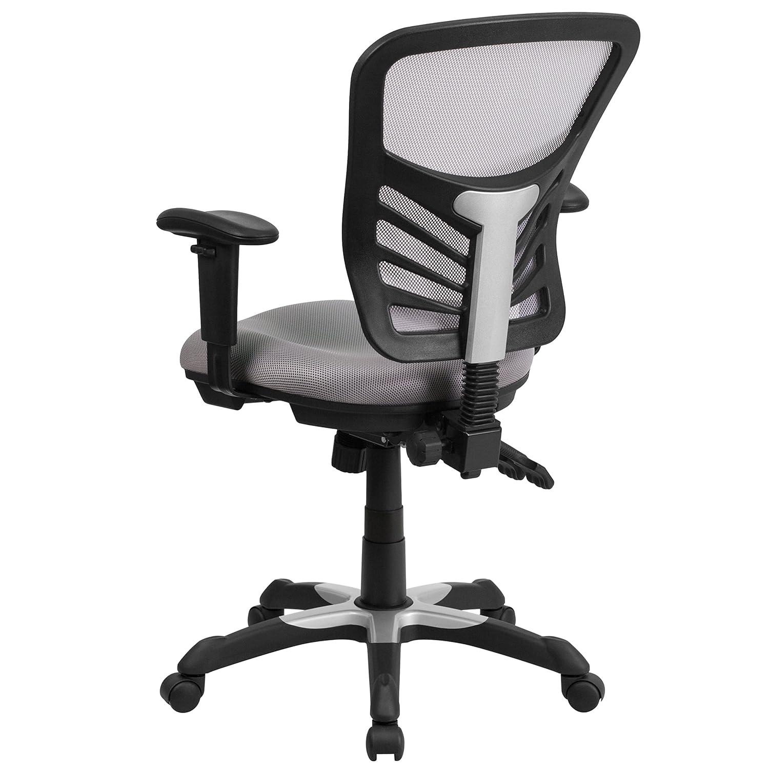 Flash Furniture Siyer Mid-Back Mesh Ergonomic Office Chair with Adjustable Arms