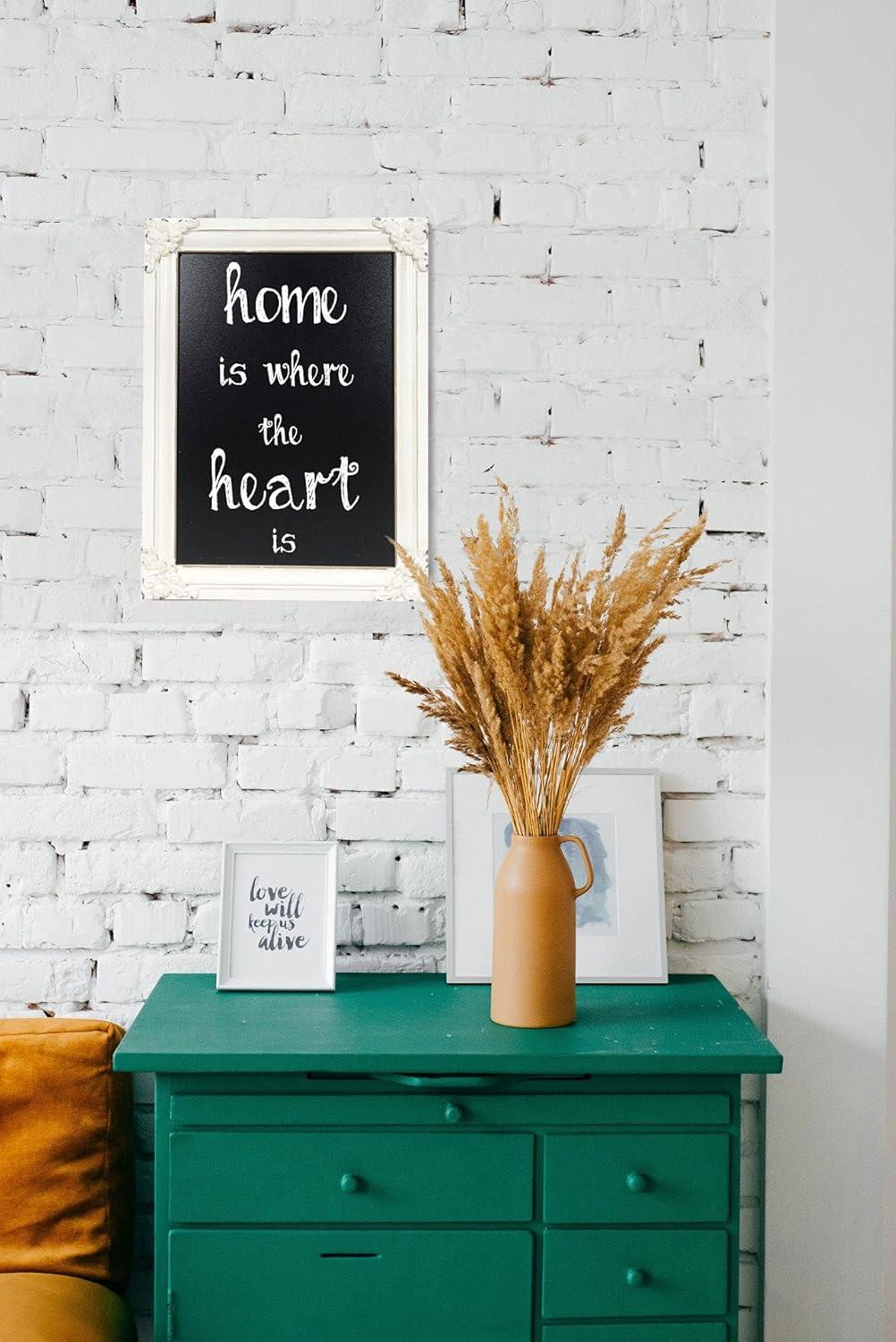NIKKY HOME Decorative Chalk Board Farmhouse Kitchen Chalkboard Wall Sign Framed Hanging Display Non-Porous Easy to Clean 16" x 12" Rustic Blackboard for Weddings, Birthdays, Restaurant, Menu