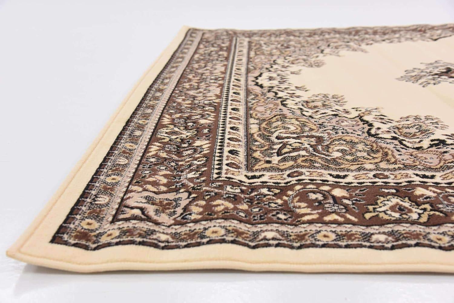 Rugs.com Amaya Collection Rug – 6' x 9' Ivory Medium Rug Perfect For Bedrooms, Dining Rooms, Living Rooms