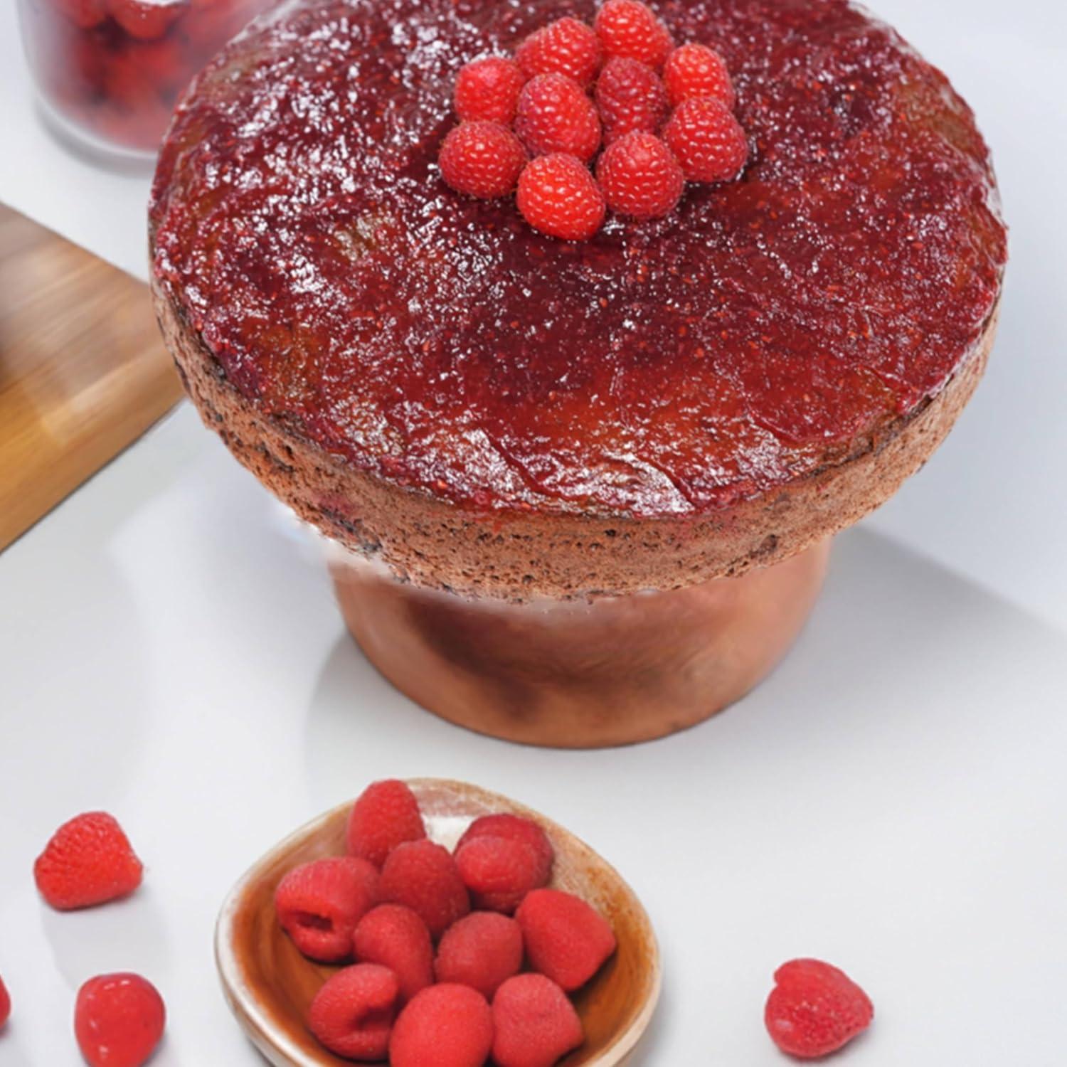 Sugar-Free Raspberry Chocolate Truffle Cake with Fresh Raspberries