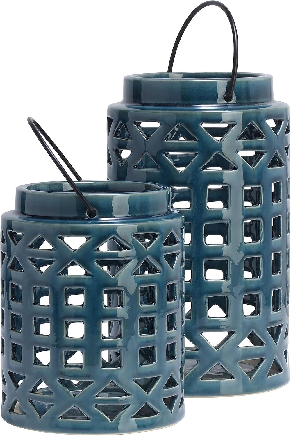 12.99'' H Concrete / Cement Tabletop Lantern