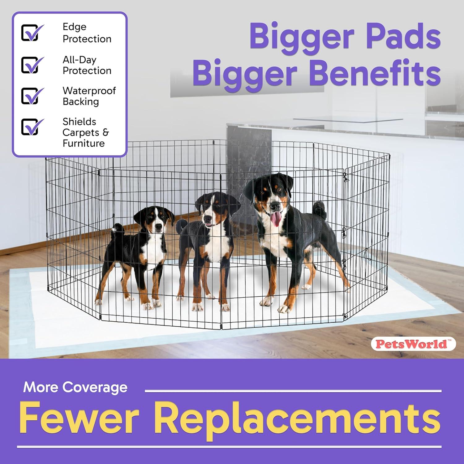 Gigantic Blue Dog Pee Pads with Adhesive Backing