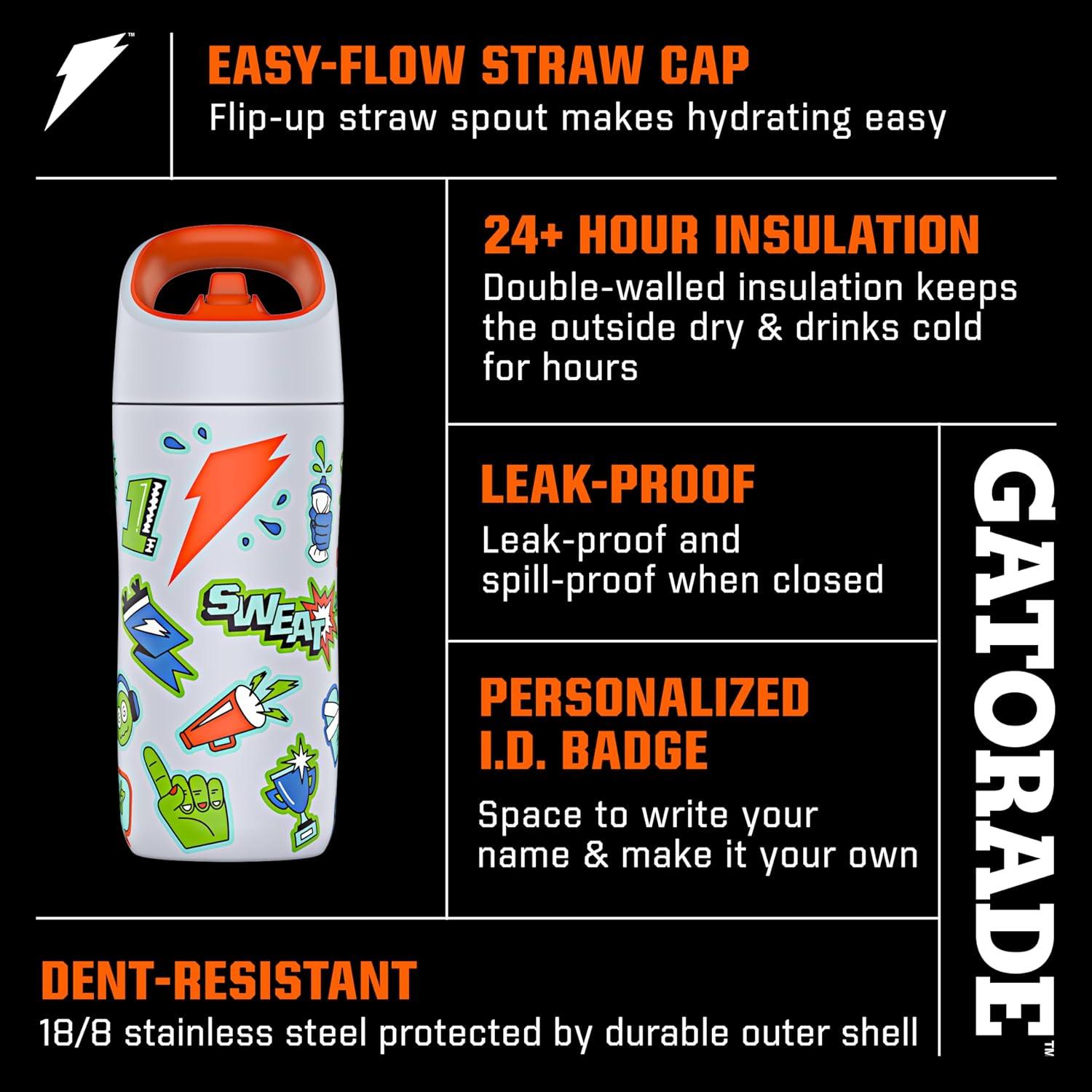 Gatorade 12oz Stainless Steel Water Bottle