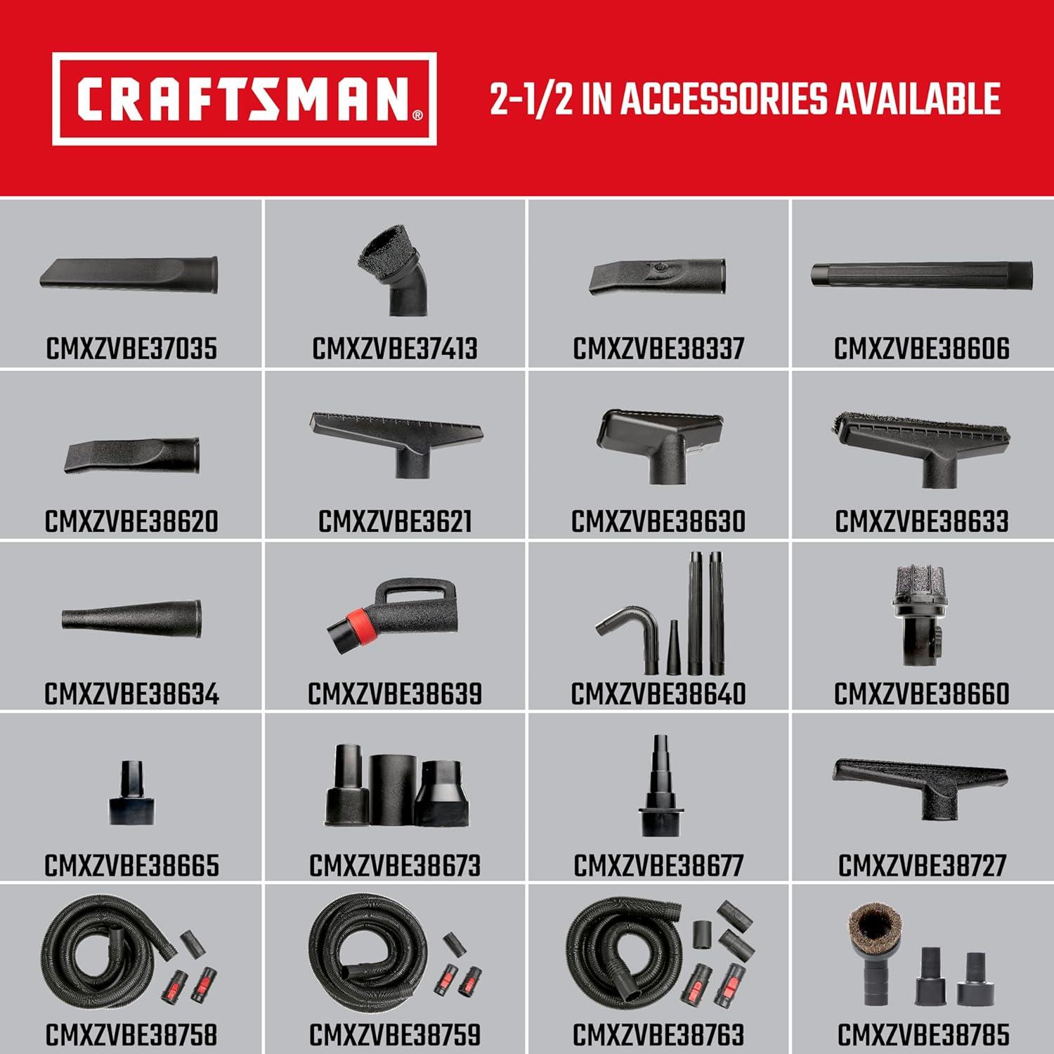 Craftsman 2.5" X 20' Black Vacuum Replacement Locking Hose