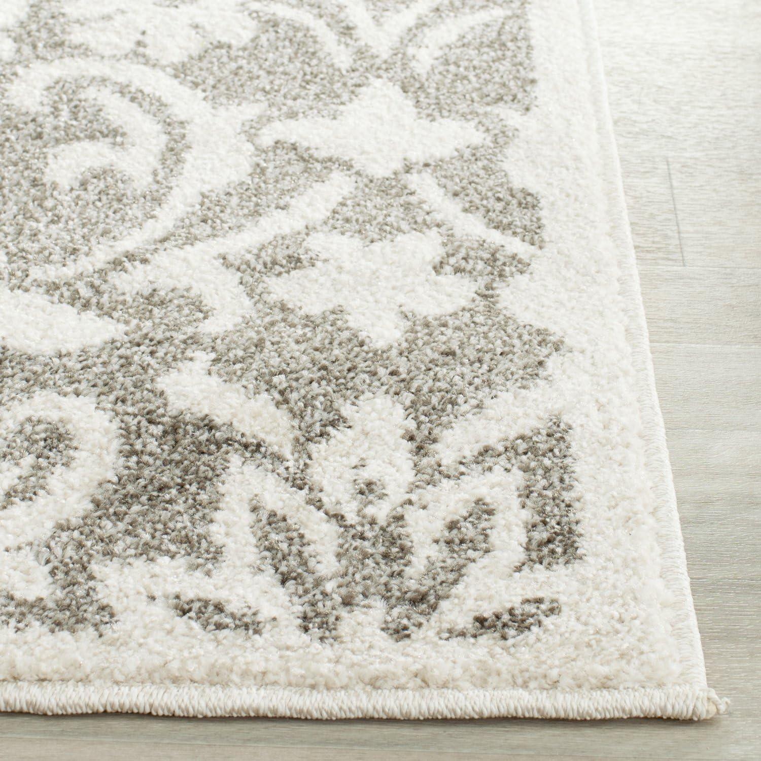 Amherst AMT424 Power Loomed Indoor Runner Rug - Dark Grey/Beige - 2'3"x9' - Safavieh