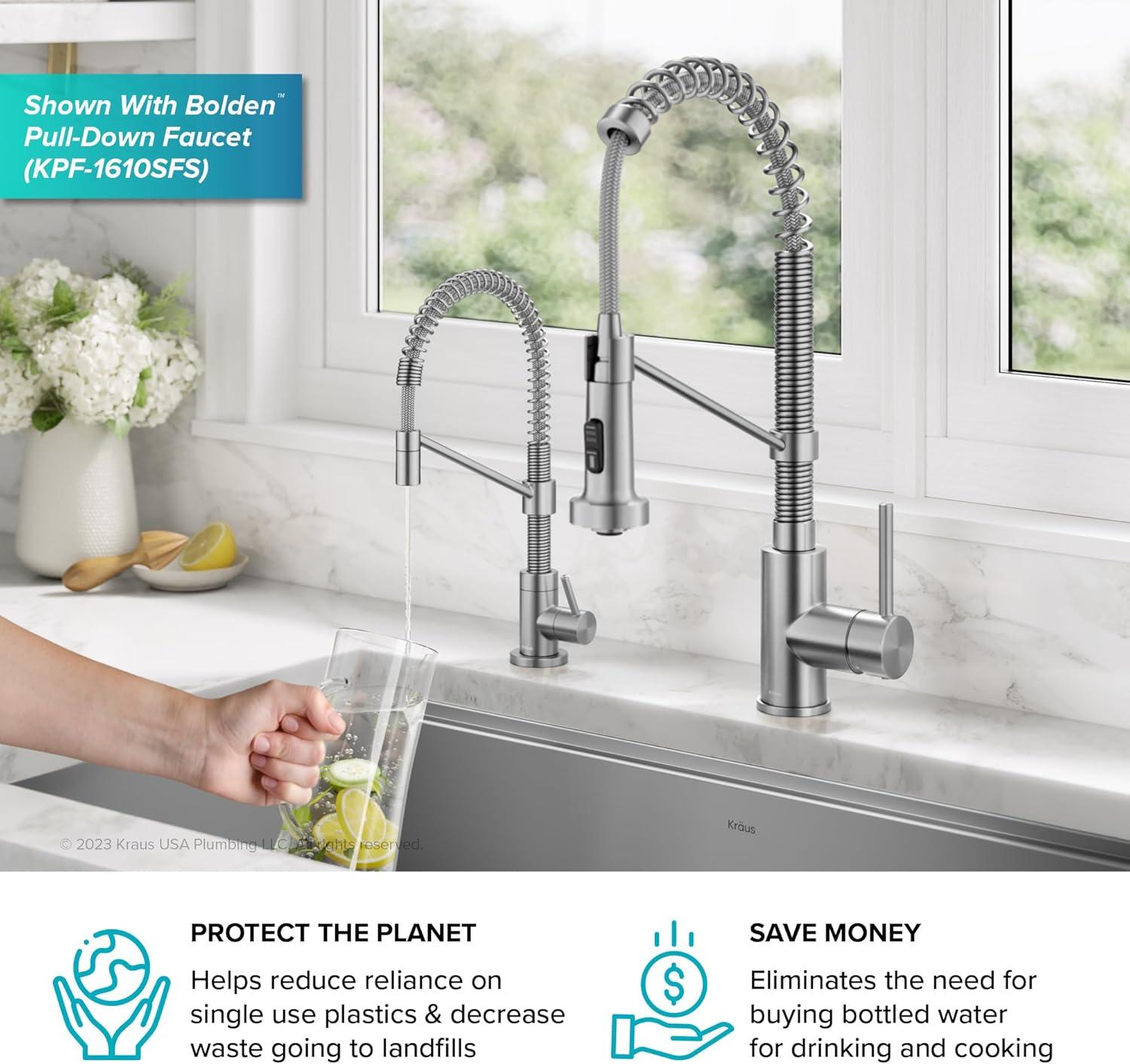 KRAUS Bolden Single Handle Drinking Water Filter Faucet for Reverse Osmosis or Water Filtration System