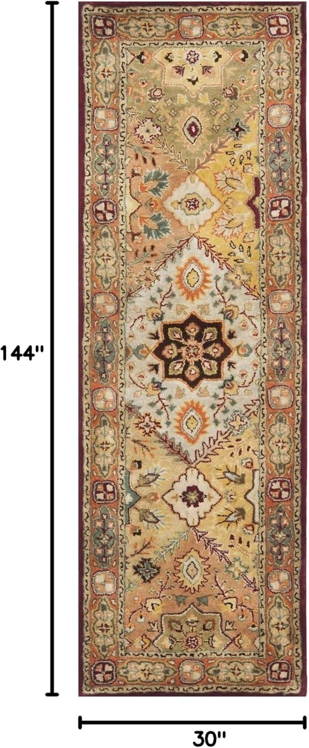 Persian Legend PL812 Hand Tufted Indoor Runner Rug - 2'6"x12' - Red/Rust - Safavieh