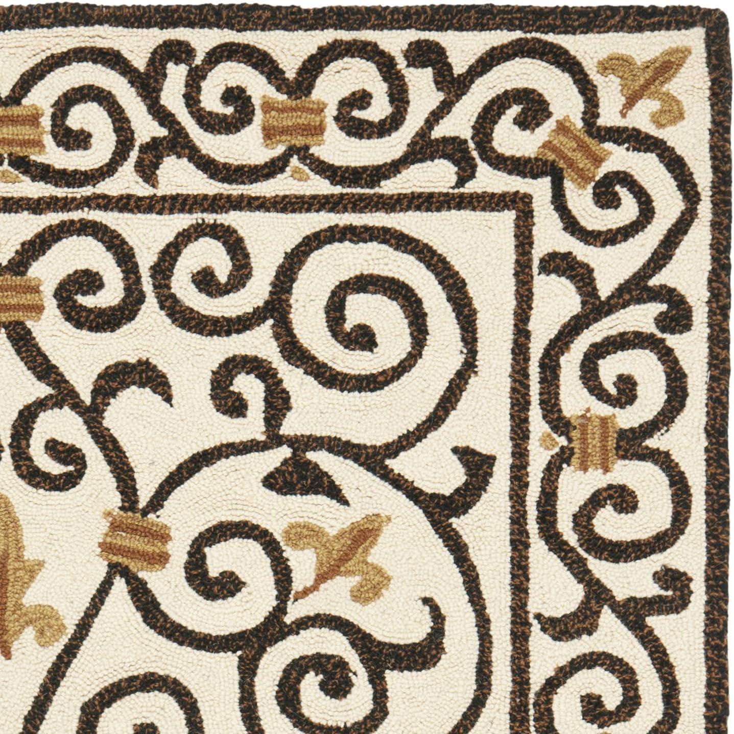 Chelsea HK11 Handmade Area Rug - 3'9"x5'9" - Ivory/Dark Brown - Safavieh