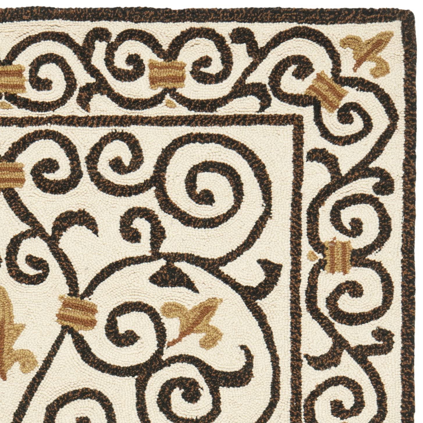 Chelsea HK11 Handmade Area Rug - 3'9"x5'9" - Ivory/Dark Brown - Safavieh