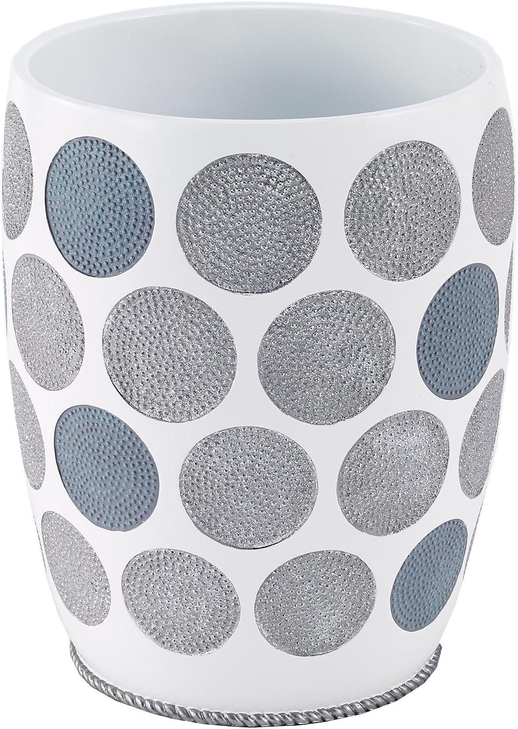 Dotted Circles Resin Open Waste Basket - 2.5 Gallons