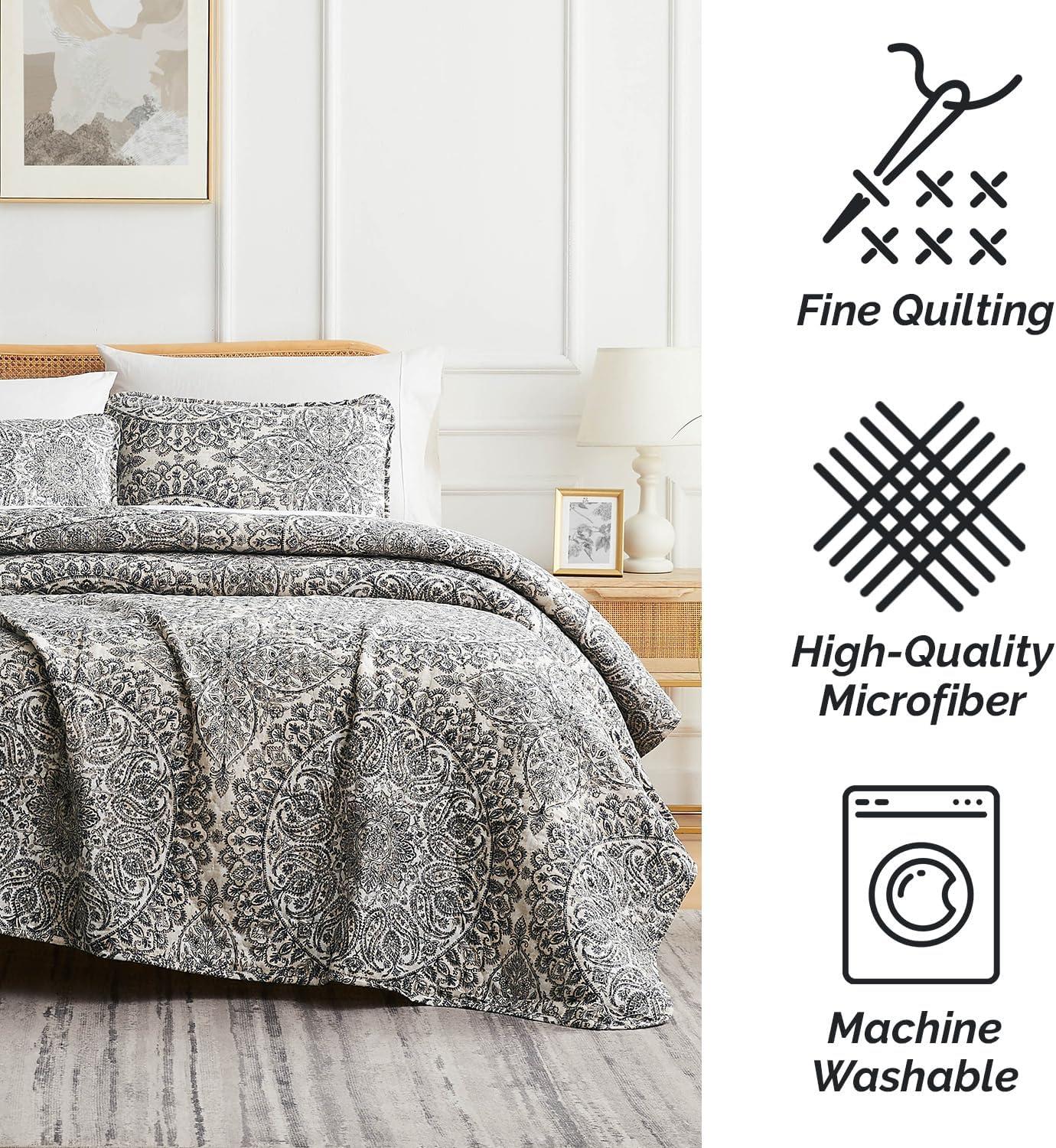 SouthShore Fine Linens Ashanti Oversized easy care lightweight Quilt Set by Southshore Fine Linens & Reviews | Wayfair