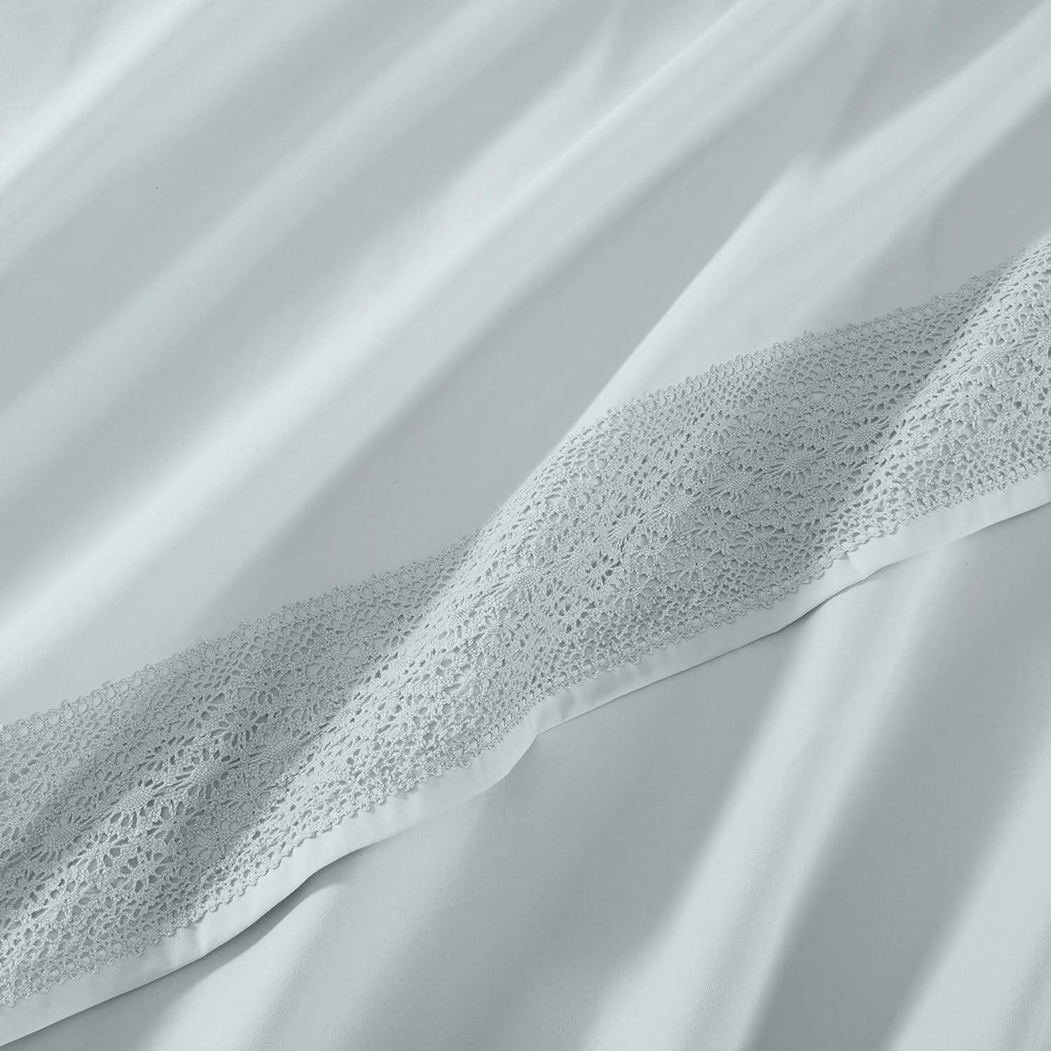 Modern Threads Yate Soft Microfiber Crochet Lace Sheets - Luxurious Microfiber Bed Sheets - Includes Flat Sheet, Fitted Sheet with Deep Pockets, & Pillowcases & Reviews | Wayfair
