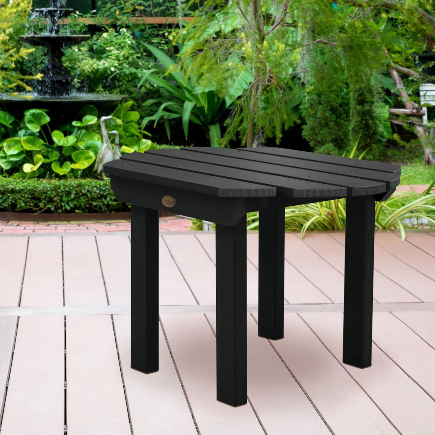 Classic Westport Patio Side Table Black - highwood: Weather-Resistant, Rectangular End Table