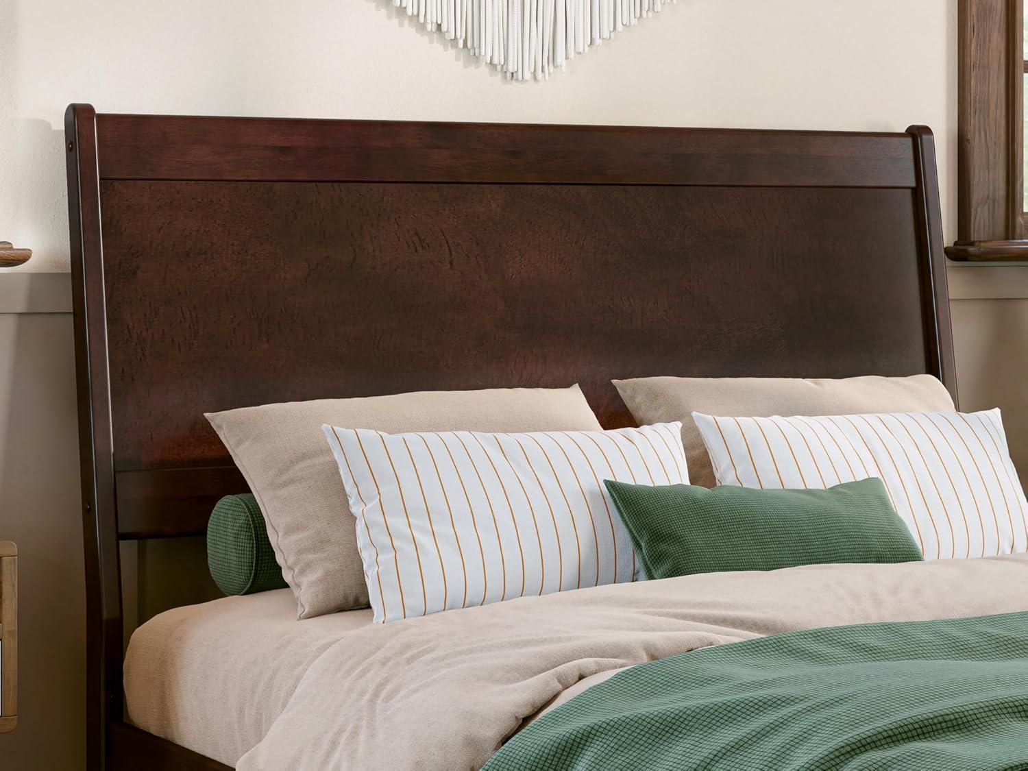 Casanova Full Walnut Solid Wood Panel Headboard