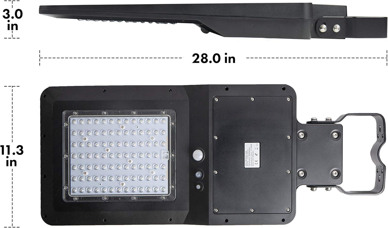 Black Solar LED Outdoor Floodlight with Adjustable Head