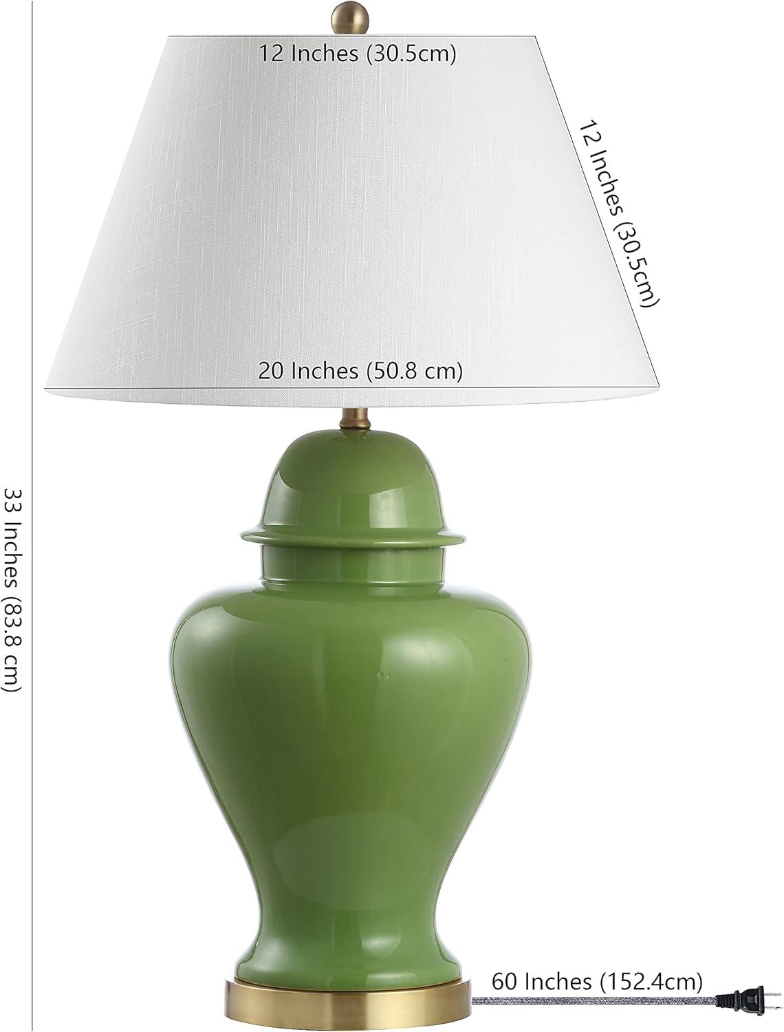 Jonathan Y Lighting Jyl6618 Sagwa 33" Tall Led Table Lamp - Green