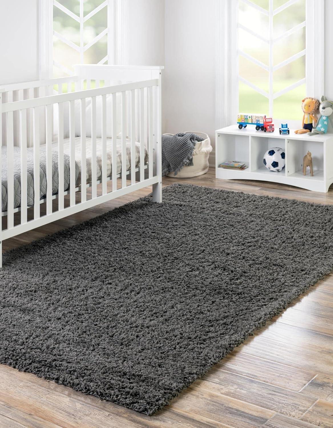 Graphite Gray 5' x 8' Rectangular Shag Rug