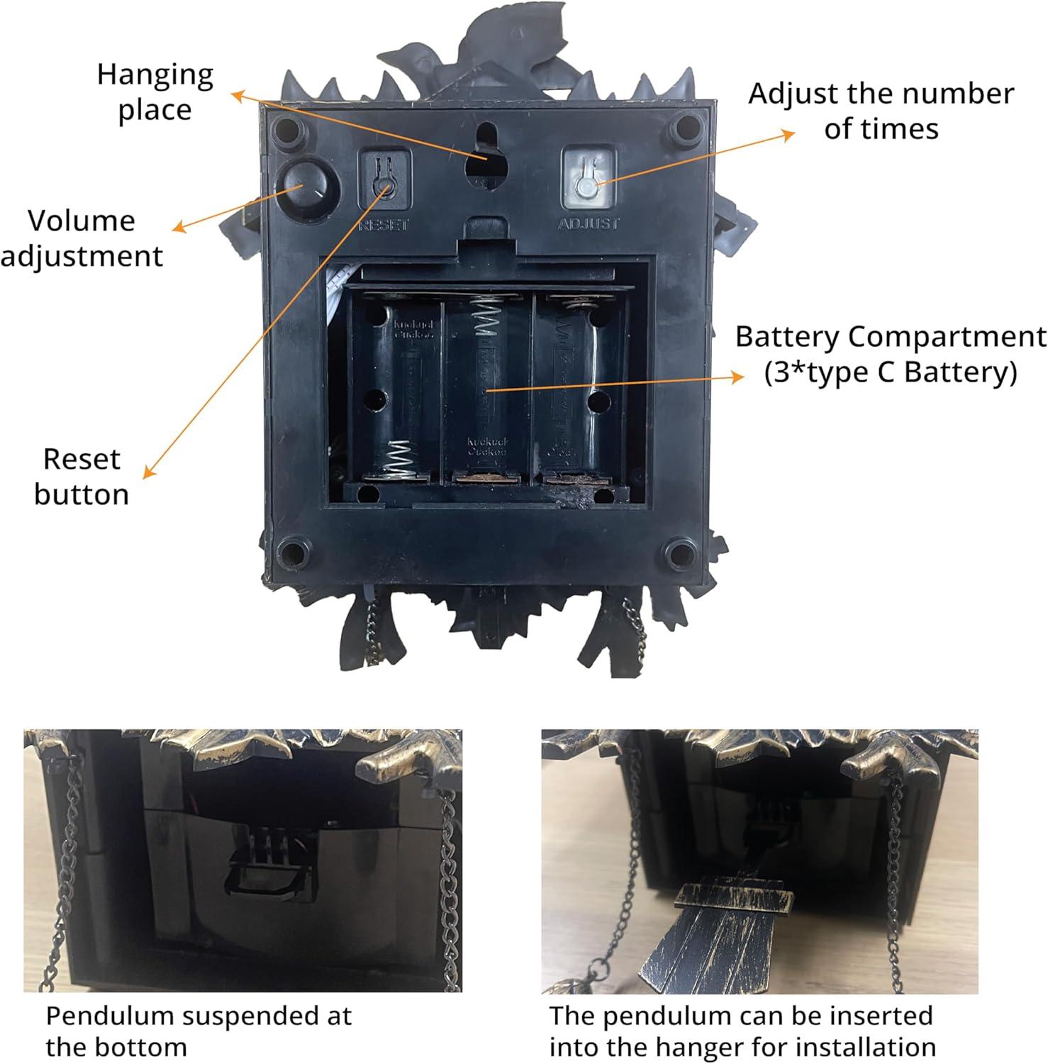 Walplus 14.2" x 4" Quartz Cuckoo Clocks