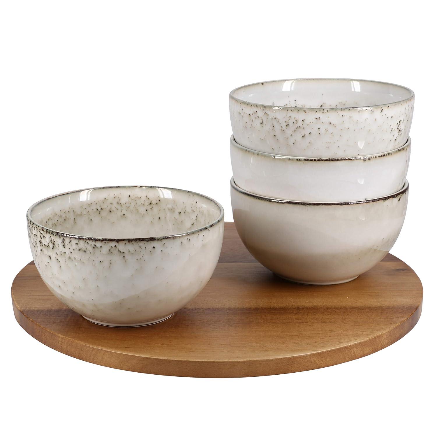 BIA Cordon Bleu 12pc Rustico Stoneware Dinnerware Set, Contains 12 Pieces, Cream (100568S1SIOC)