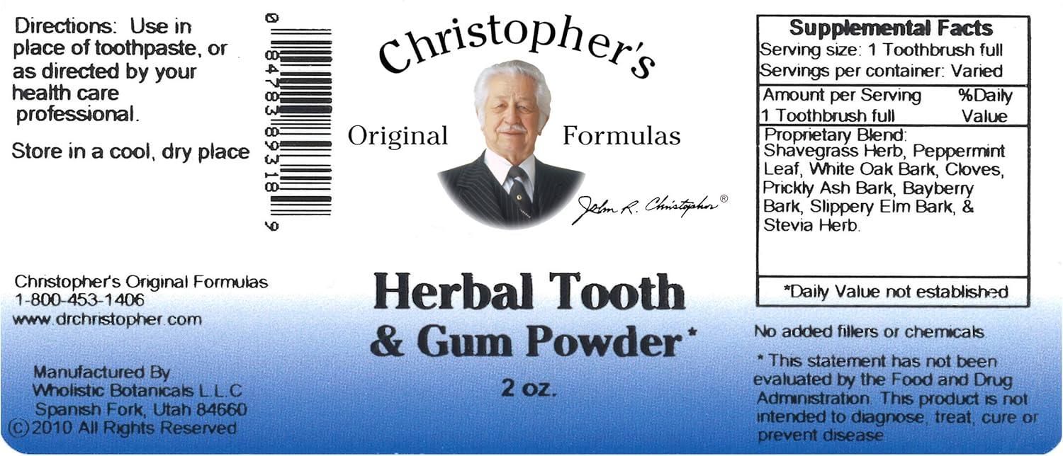 Christopher's Original Formulas Herbal Tooth & Gum Powder, 2 oz