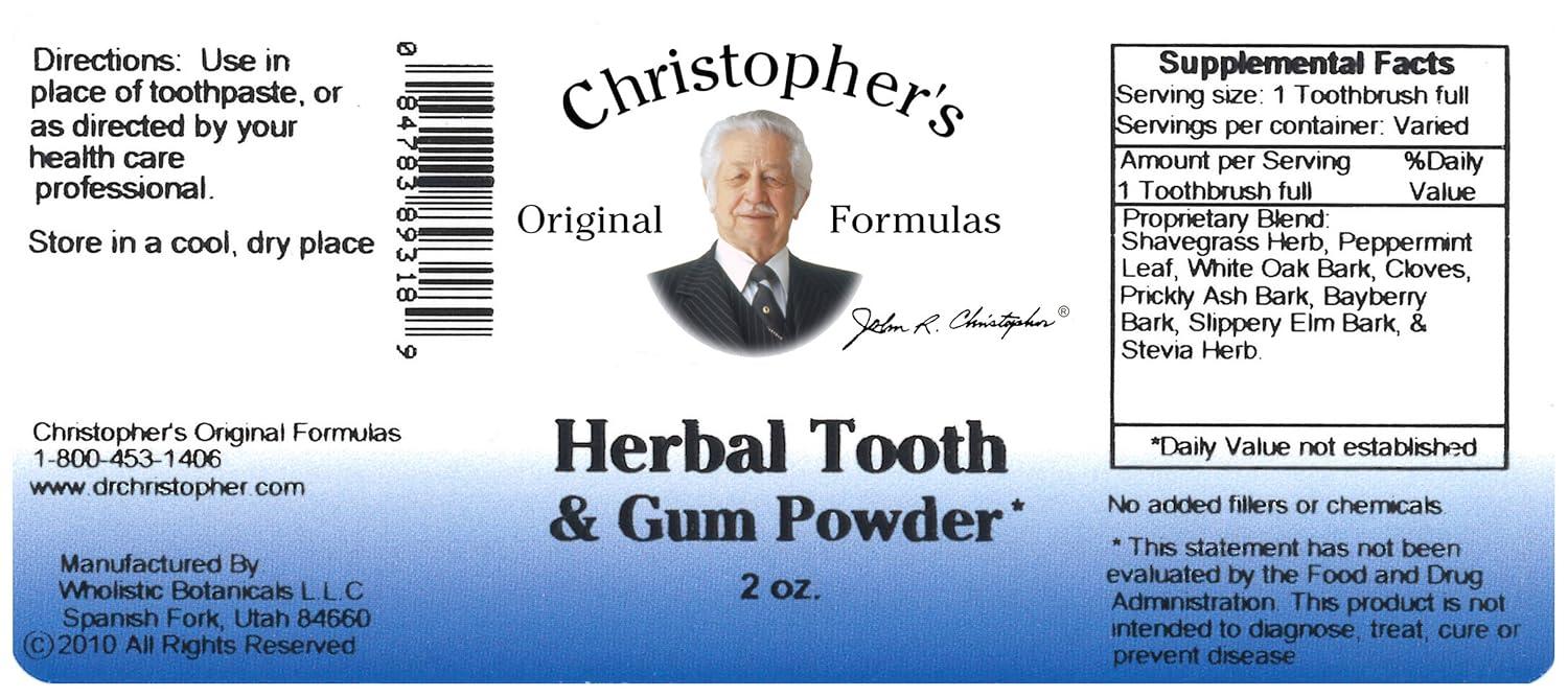 Christopher's Original Formulas Herbal Tooth & Gum Powder, 2 oz