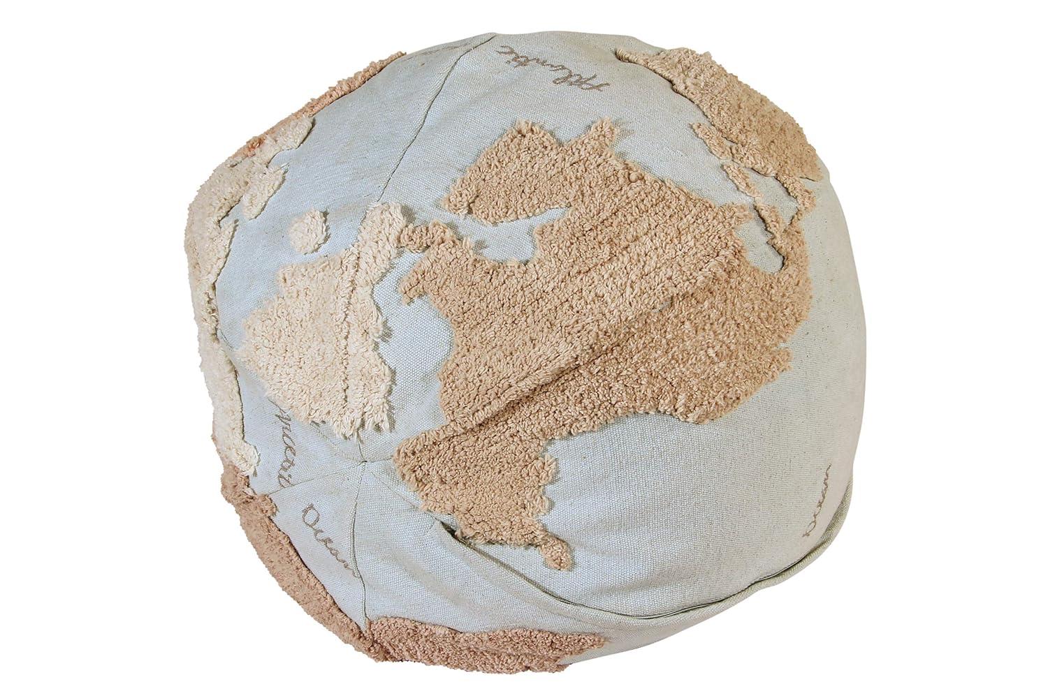 Lorena Canals World Map Pouf