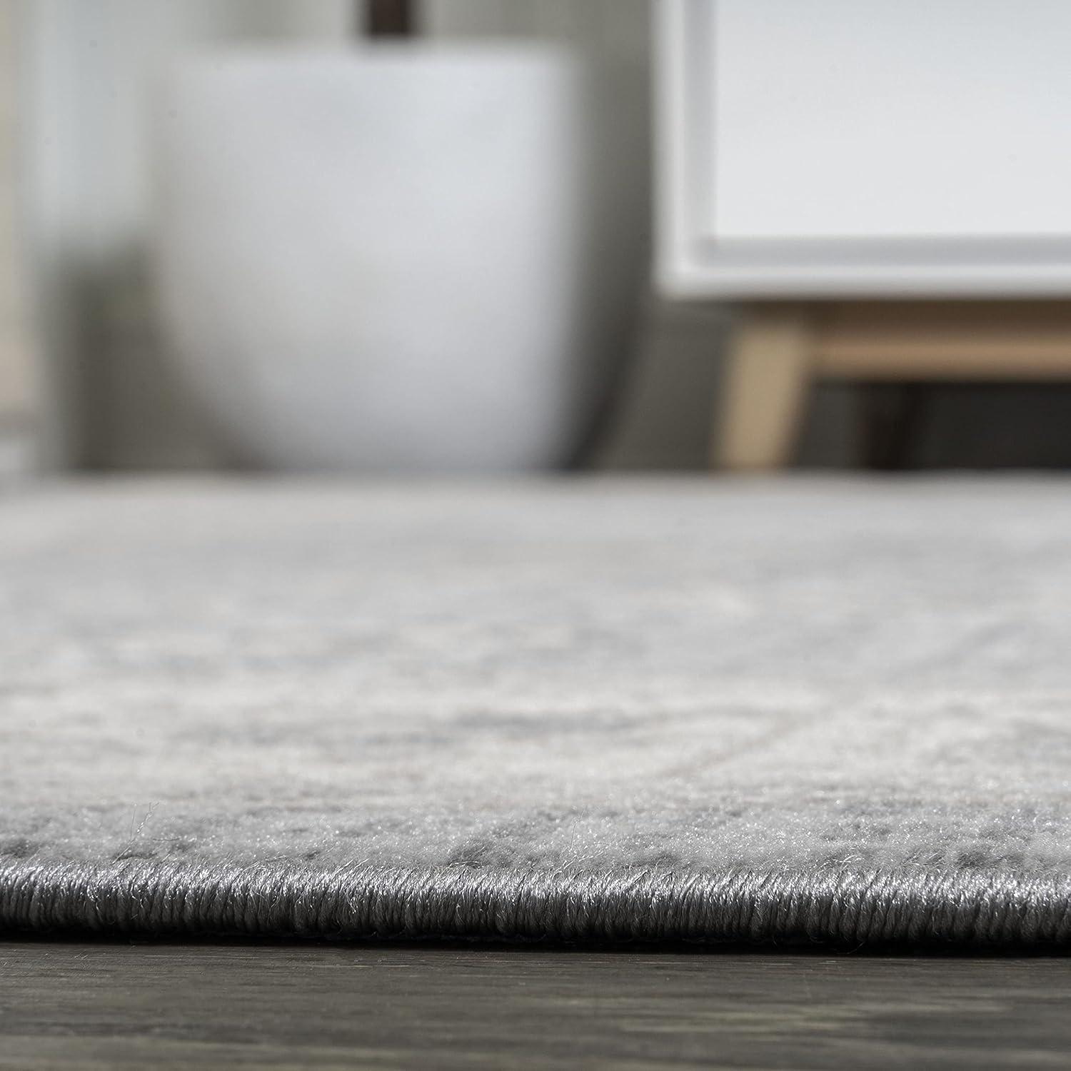 3' X 5' Modern Persian Vintage Moroccan Traditional Area Rug, Light Gray - JONATHAN Y