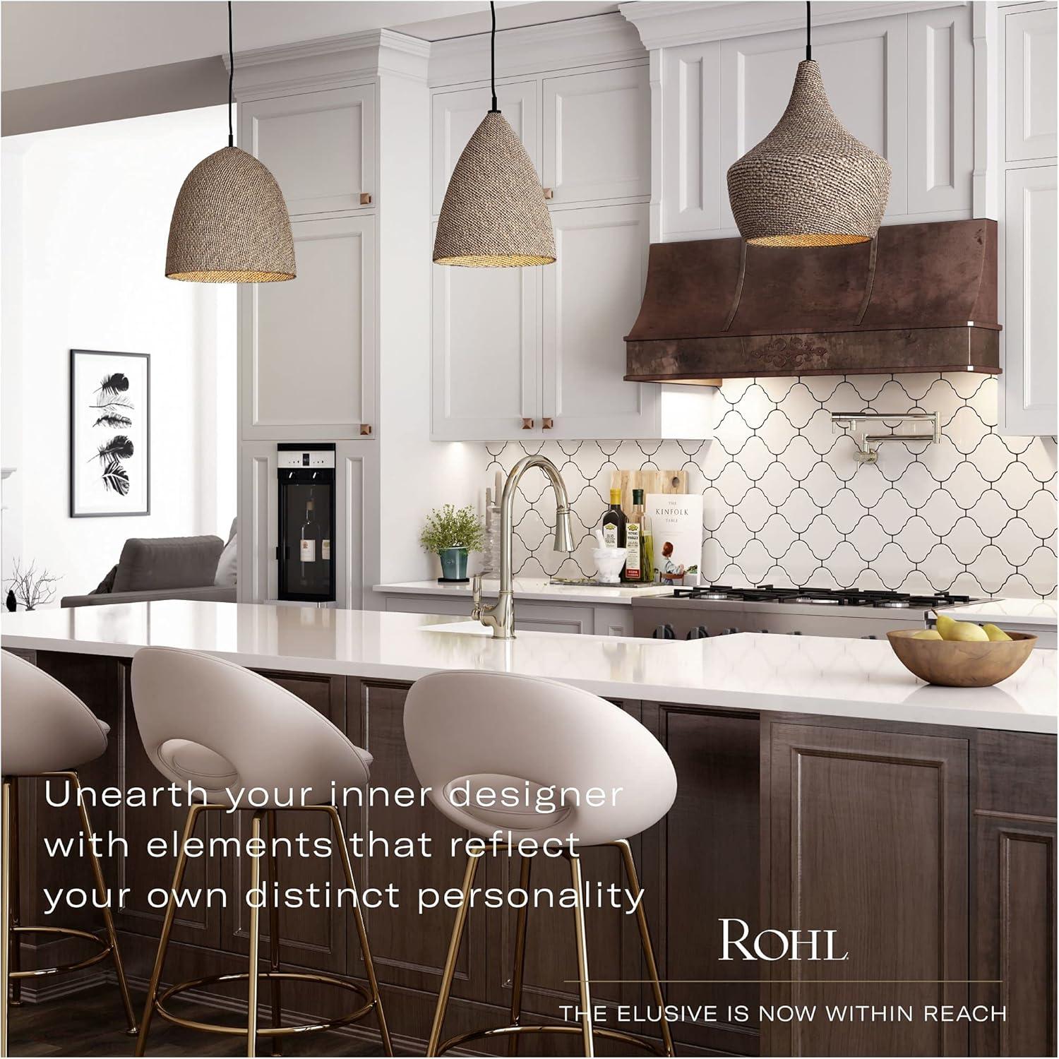 Classic Italian Brass Pull-Down Kitchen Faucet with Nickel Finish