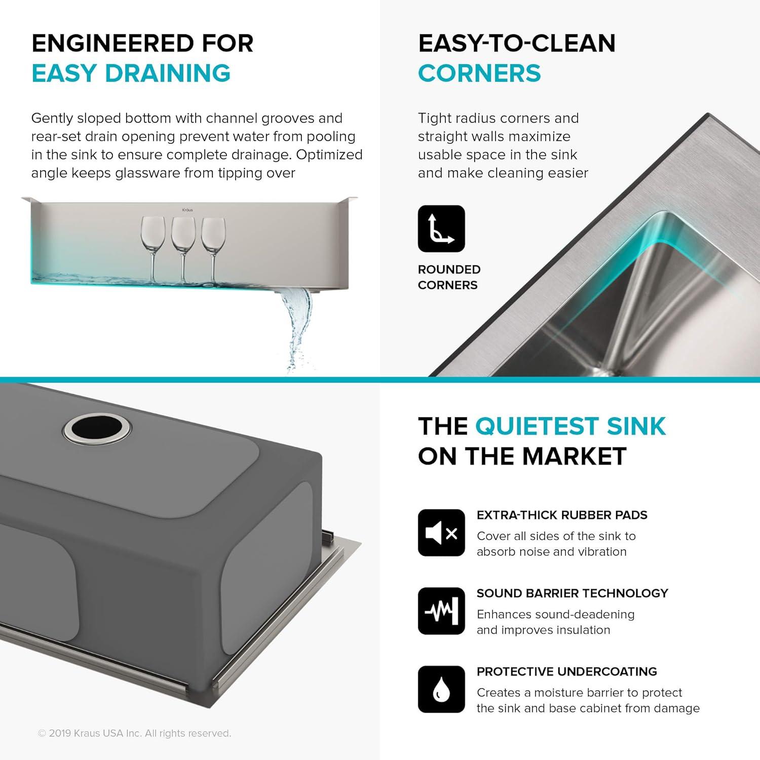 Loften 33 in. Drop-In Single Bowl 18 Gauge Stainless Steel Kitchen Sink with Accessories