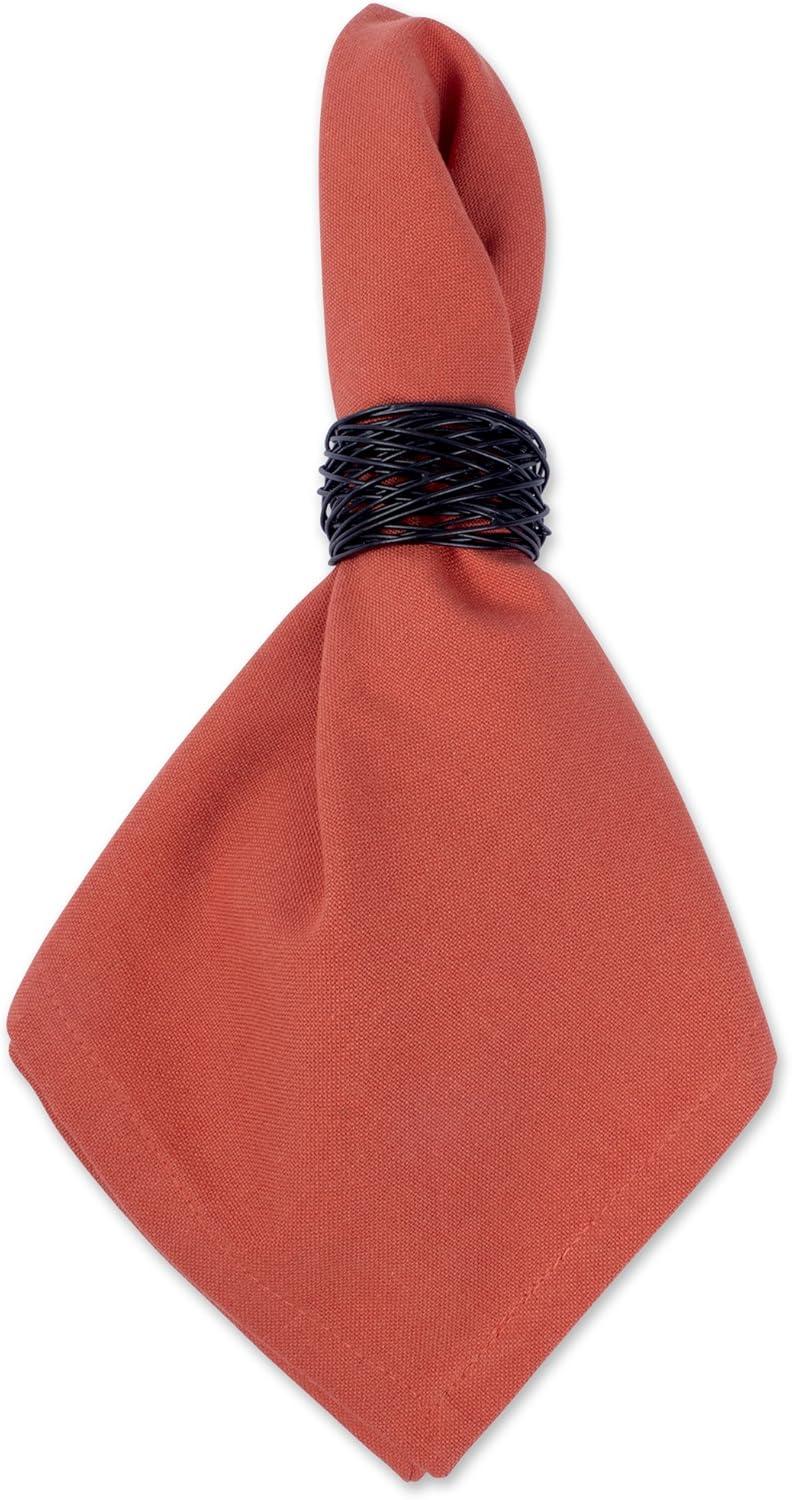 DII Modern Style Cotton Napkin in Spice Orange Finish (Set of 6)