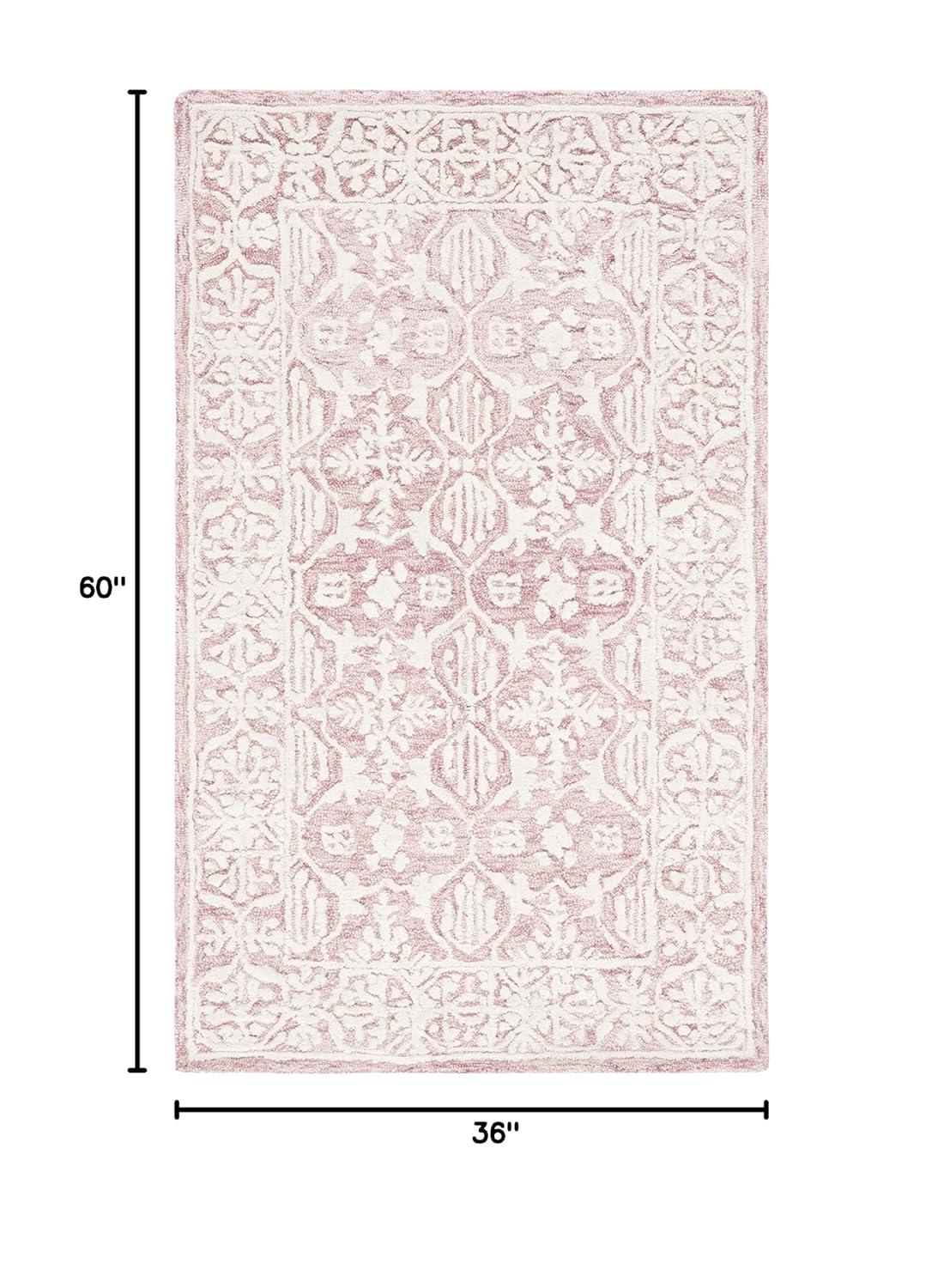 Metro MET903 Hand Tufted Indoor Accent Rug - Dark Pink/Ivory - 3'x5' - Safavieh