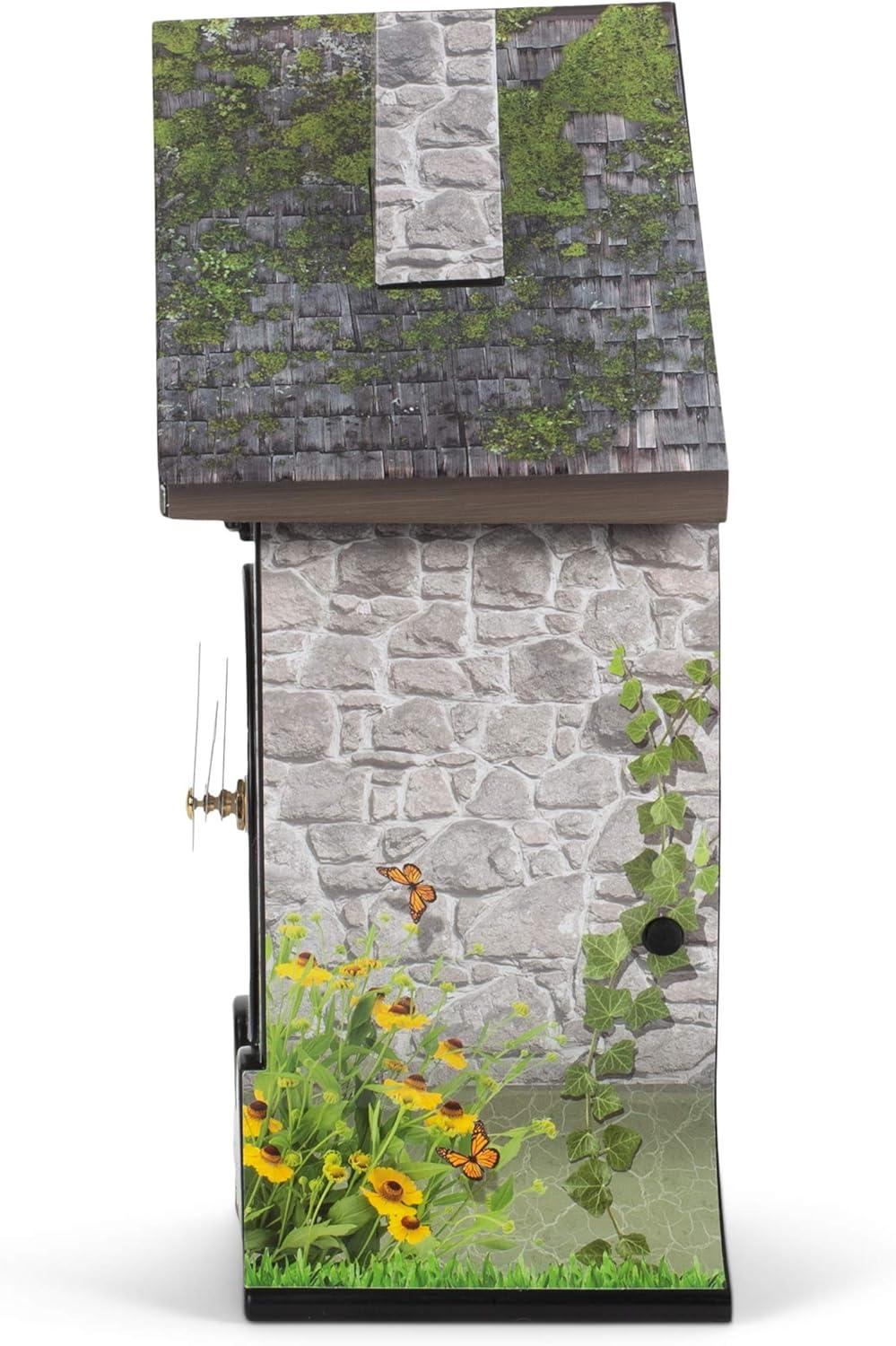 Mark Feldstein Garden Cottage Singing Cardinal Tabletop Wall Sound Cuckoo Clock 14x10