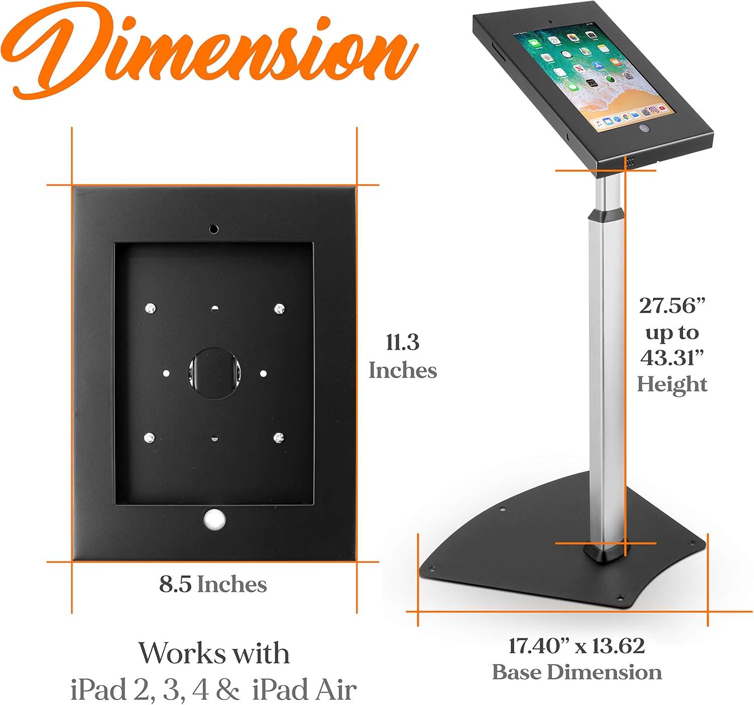 Pyle iPad Security Anti-Theft Public Display Stand with Lock