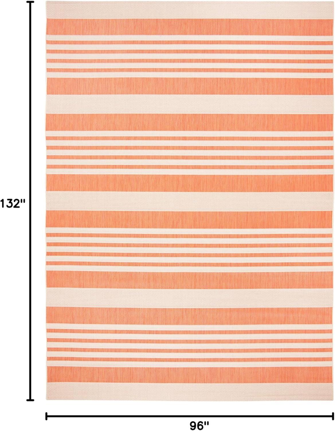 Courtyard CY6062 Power Loomed Indoor/Outdoor Area Rug - Terracotta/Beige - 8'x11' - Safavieh.