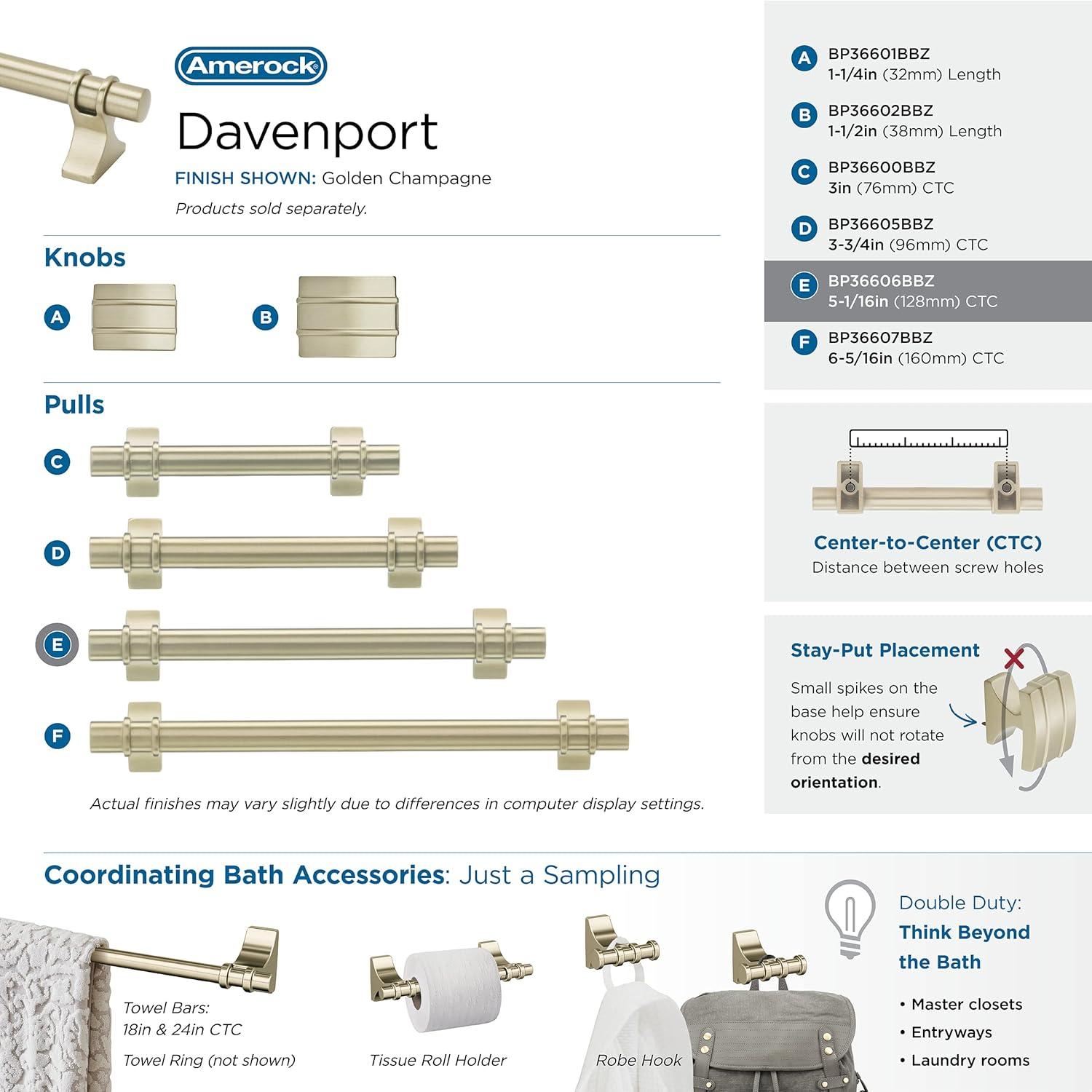 Davenport 5 1/16" Center to Center Bar Pull