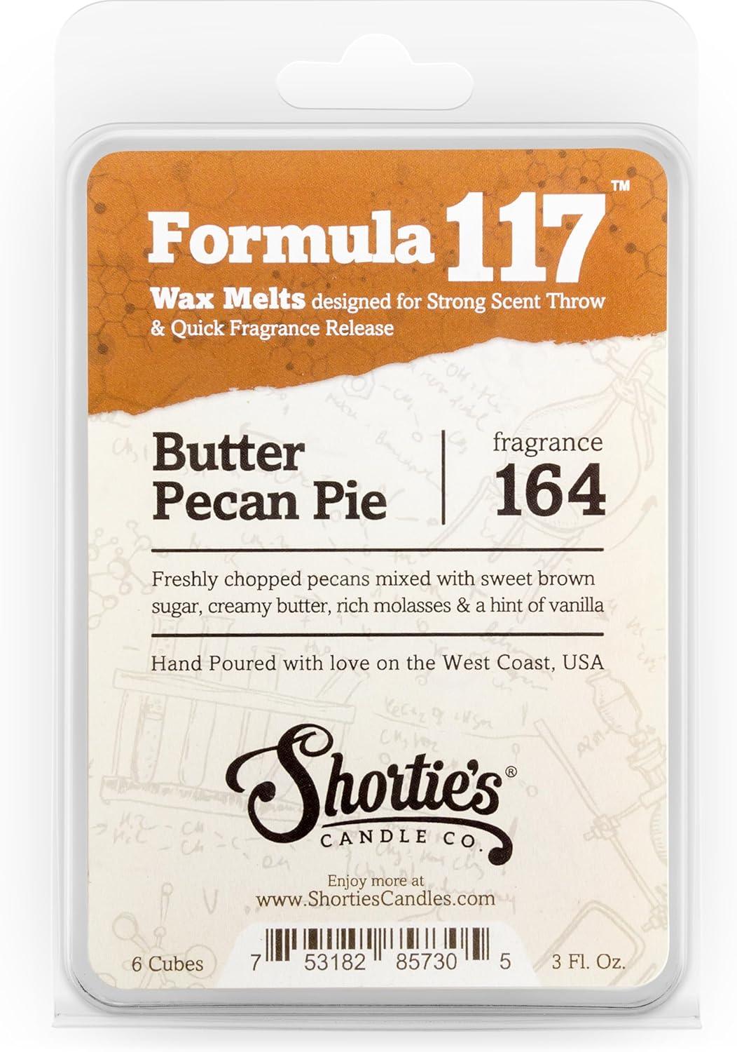 Shortie's Candle Company Fall Wax Melts Variety Pack - Pumpkin Souffle, Butter Pecan Pie, Apple Harvest - Formula 117-3 Highly Scented 3 Oz. Bars - Made with Natural Oils - Fall Warmer Wax Cubes