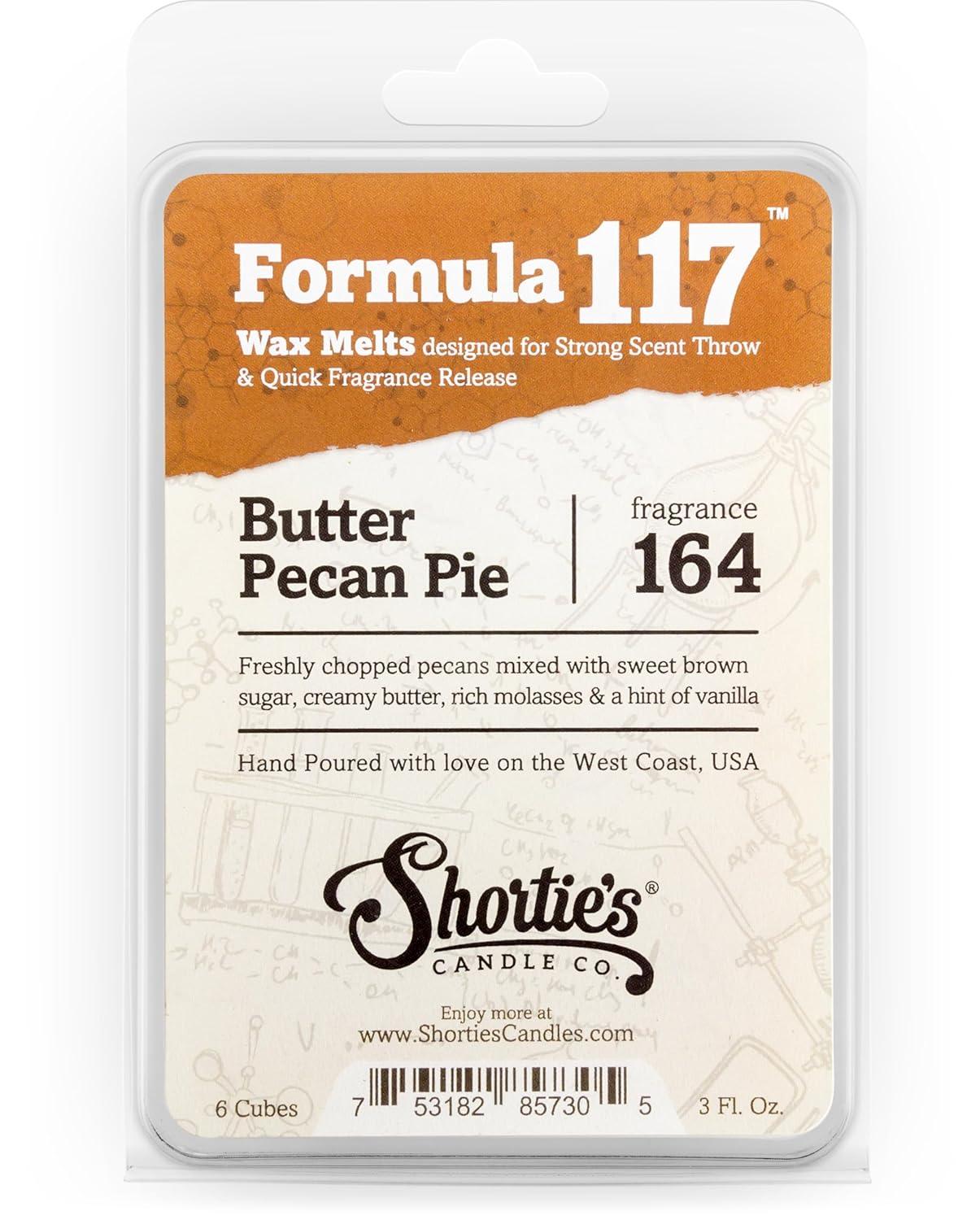 Shortie's Candle Company Fall Wax Melts Variety Pack - Pumpkin Souffle, Butter Pecan Pie, Apple Harvest - Formula 117-3 Highly Scented 3 Oz. Bars - Made with Natural Oils - Fall Warmer Wax Cubes