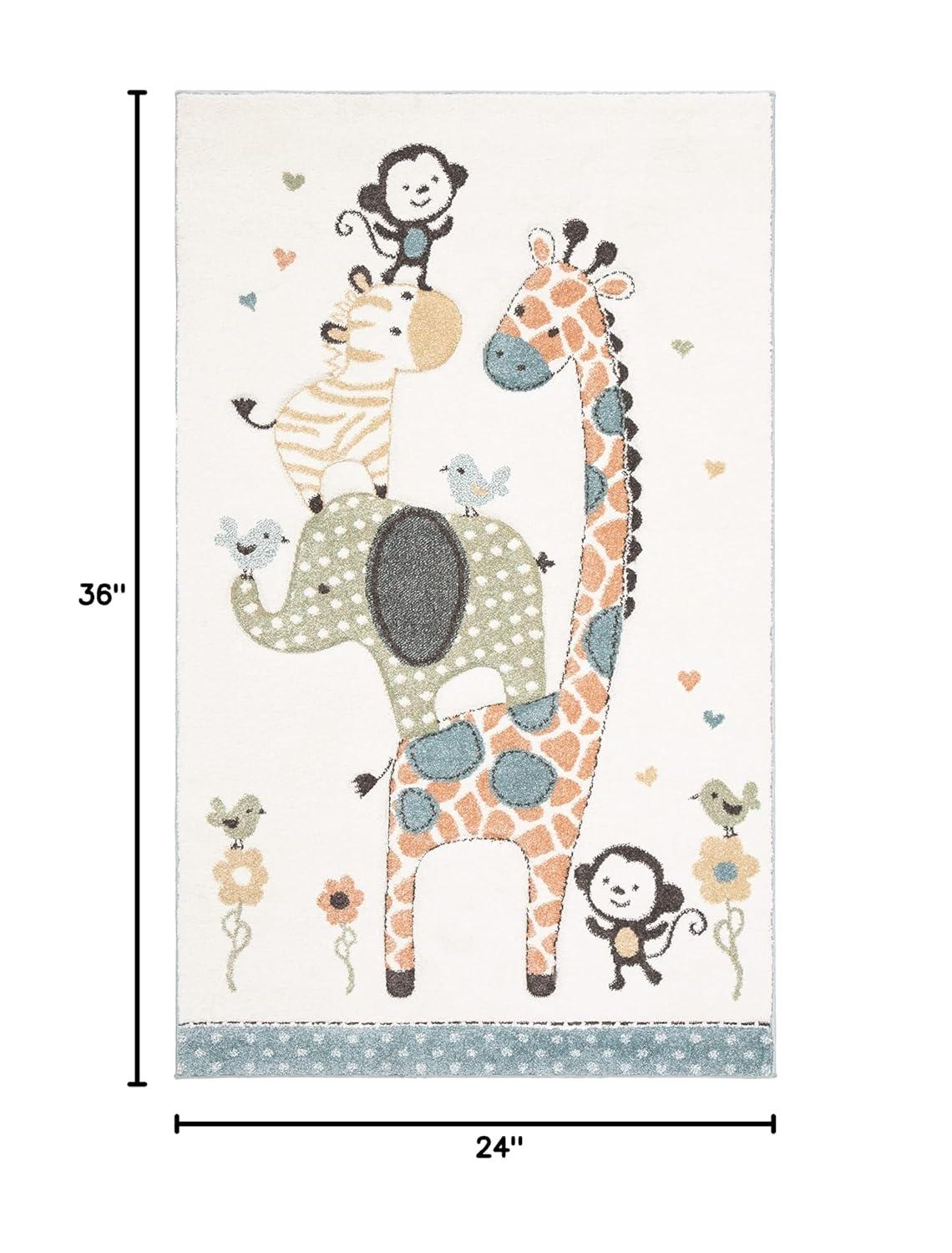 Carousel Kids  CRK120 Loomed Indoor Area Rug - Ivory - 2'x3' - Safavieh