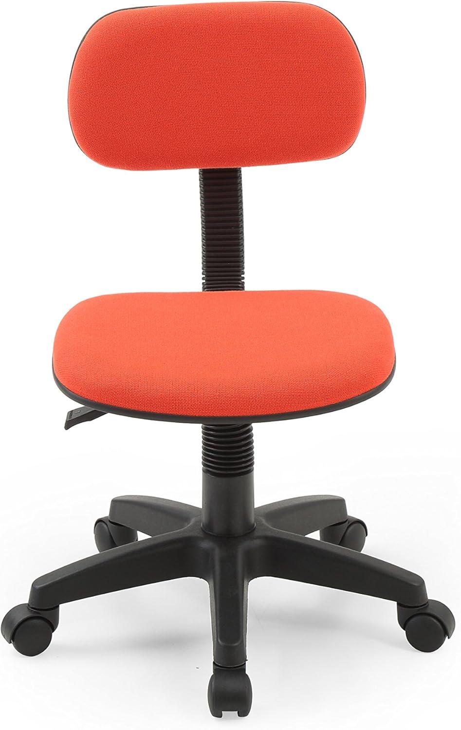 Hodedah Task Chair with Swivel & Adjustable Height, 100 lb. Capacity, Red